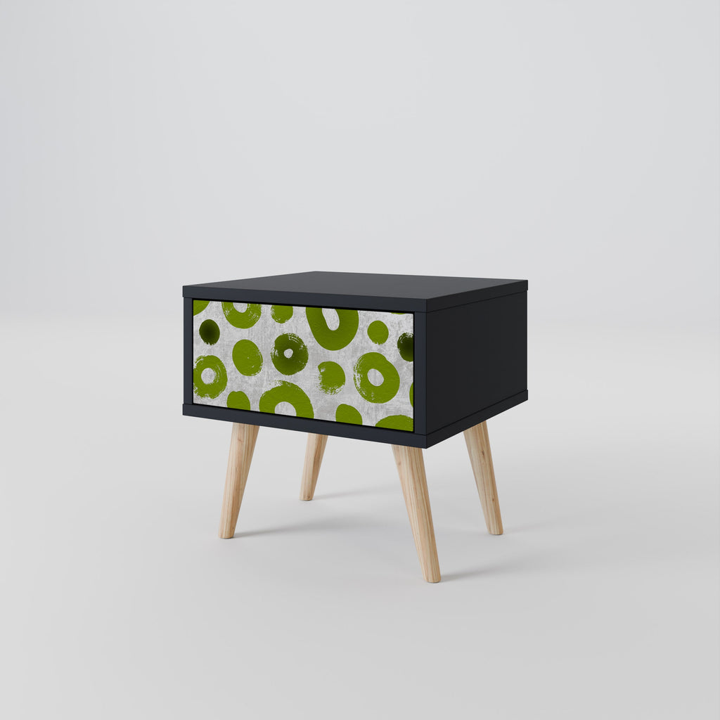 Table de chevet GREEN RHAPSODY en finition noire