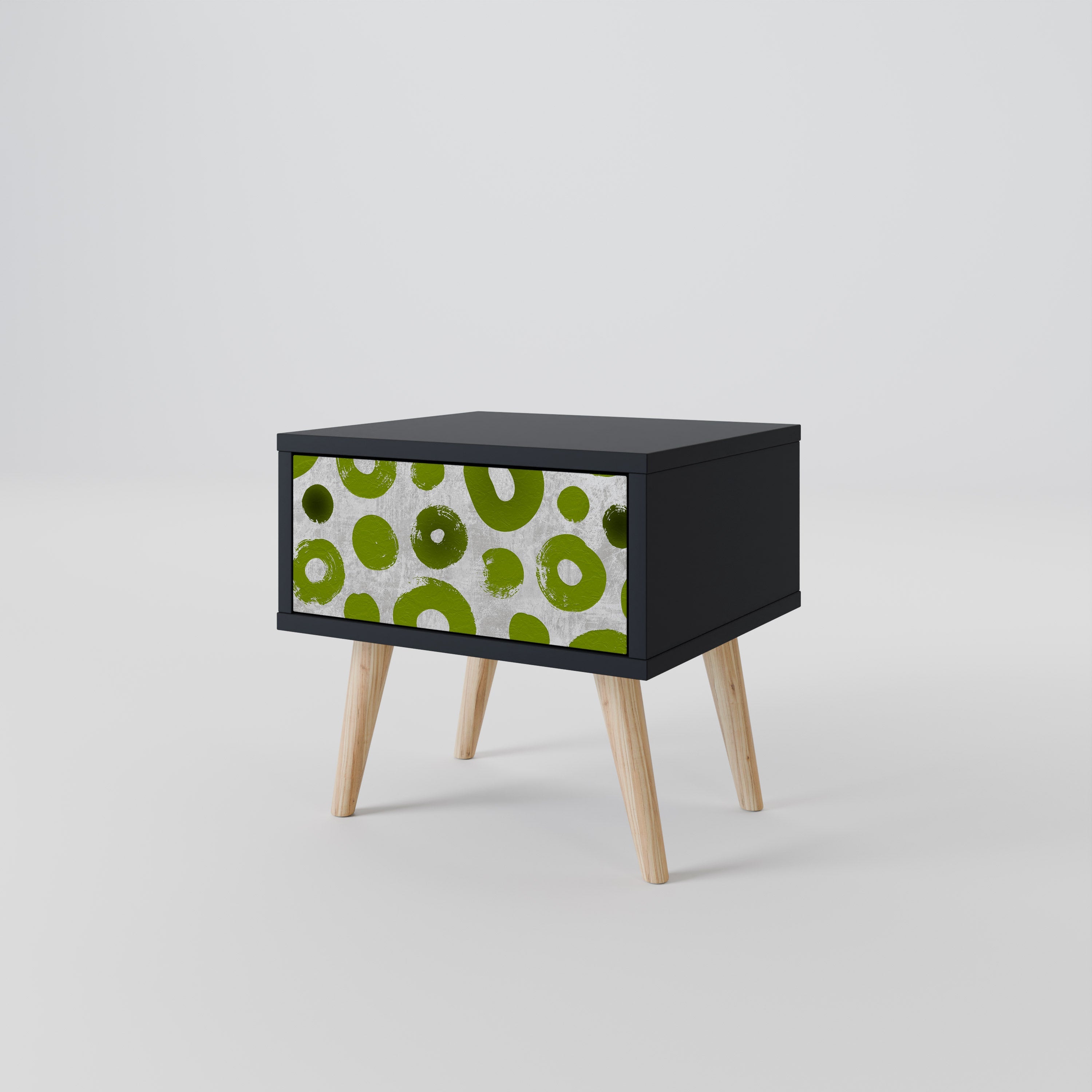 Table de chevet GREEN RHAPSODY en finition noire