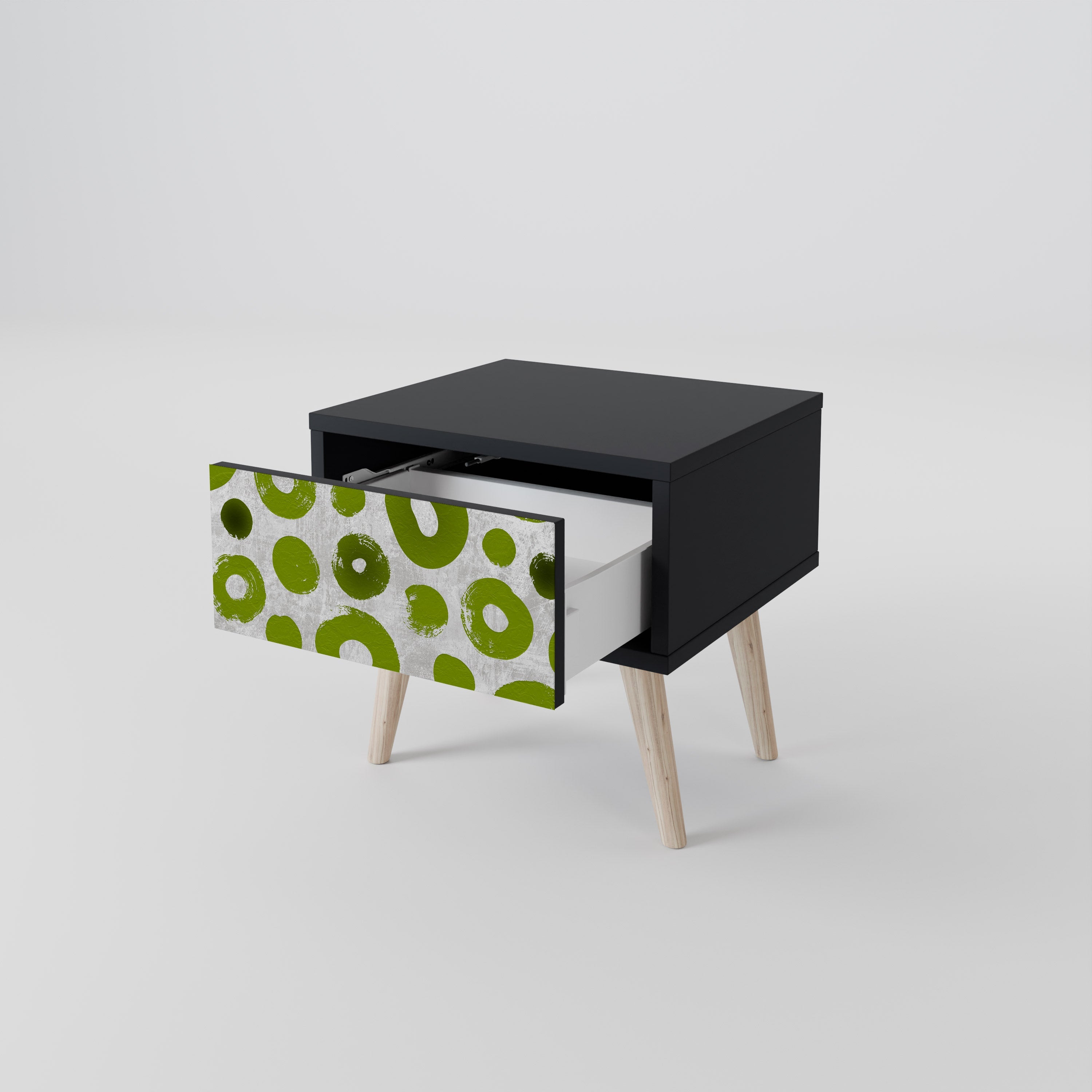 Table de chevet GREEN RHAPSODY en finition noire