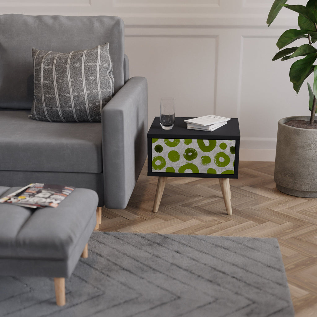 Table de chevet GREEN RHAPSODY en finition noire