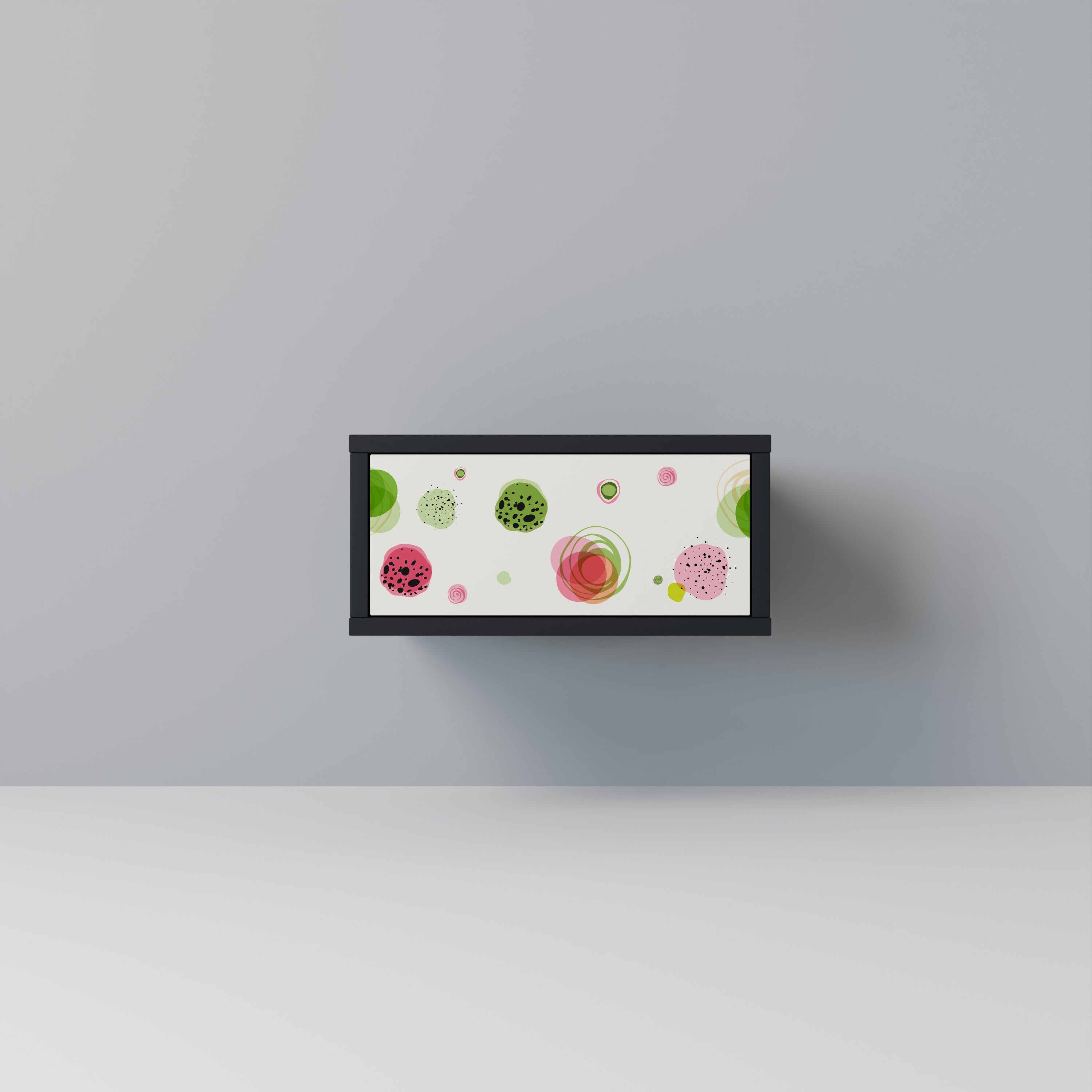 Table de chevet COLORFUL COSMOS en finition noire