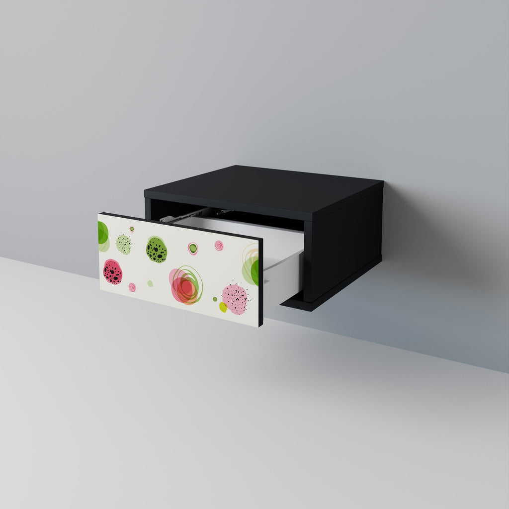 Table de chevet COLORFUL COSMOS en finition noire