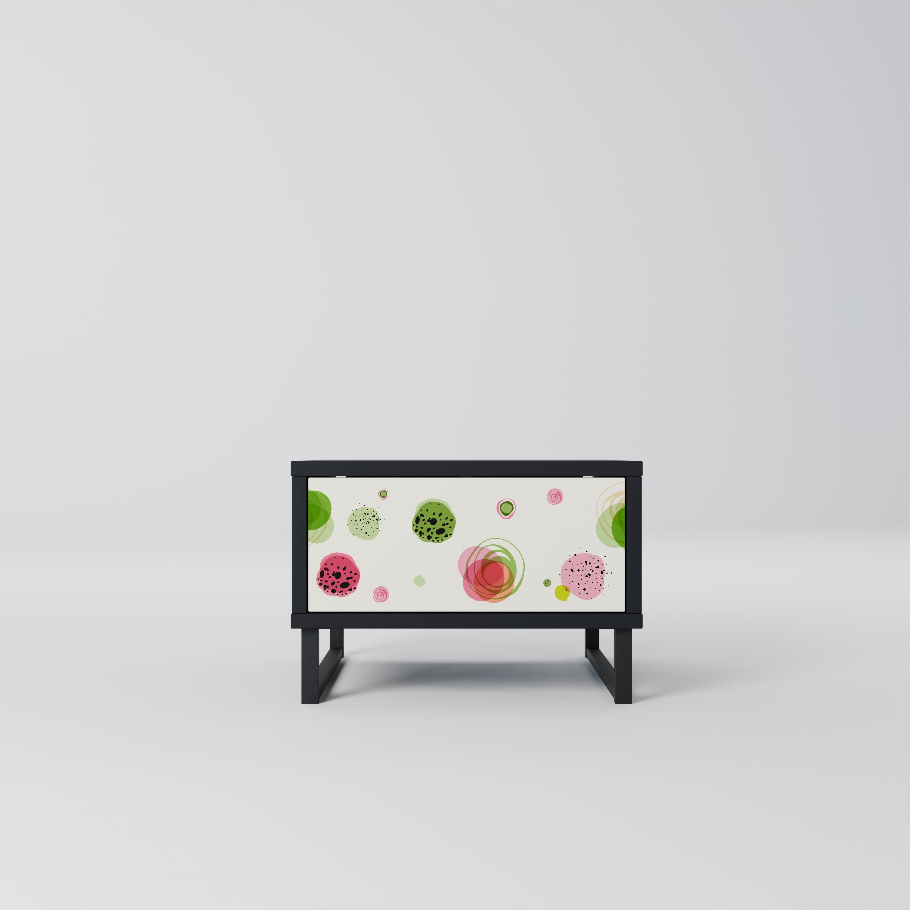 Table de chevet COLORFUL COSMOS en finition noire