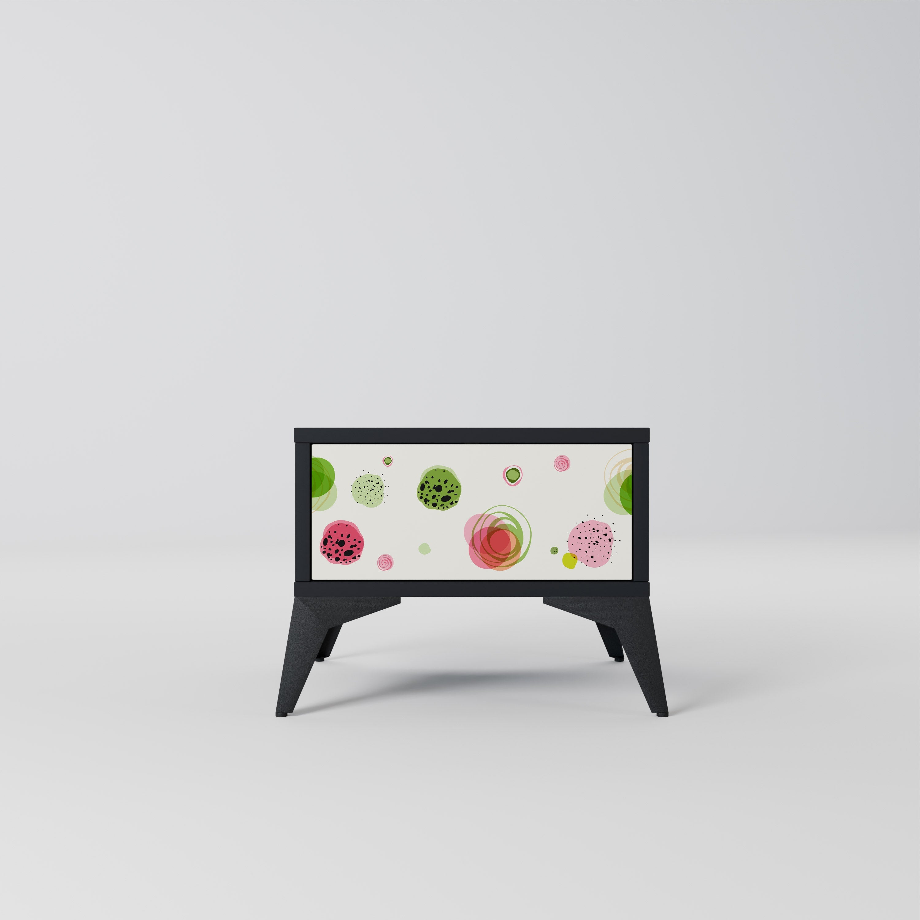 Table de chevet COLORFUL COSMOS en finition noire