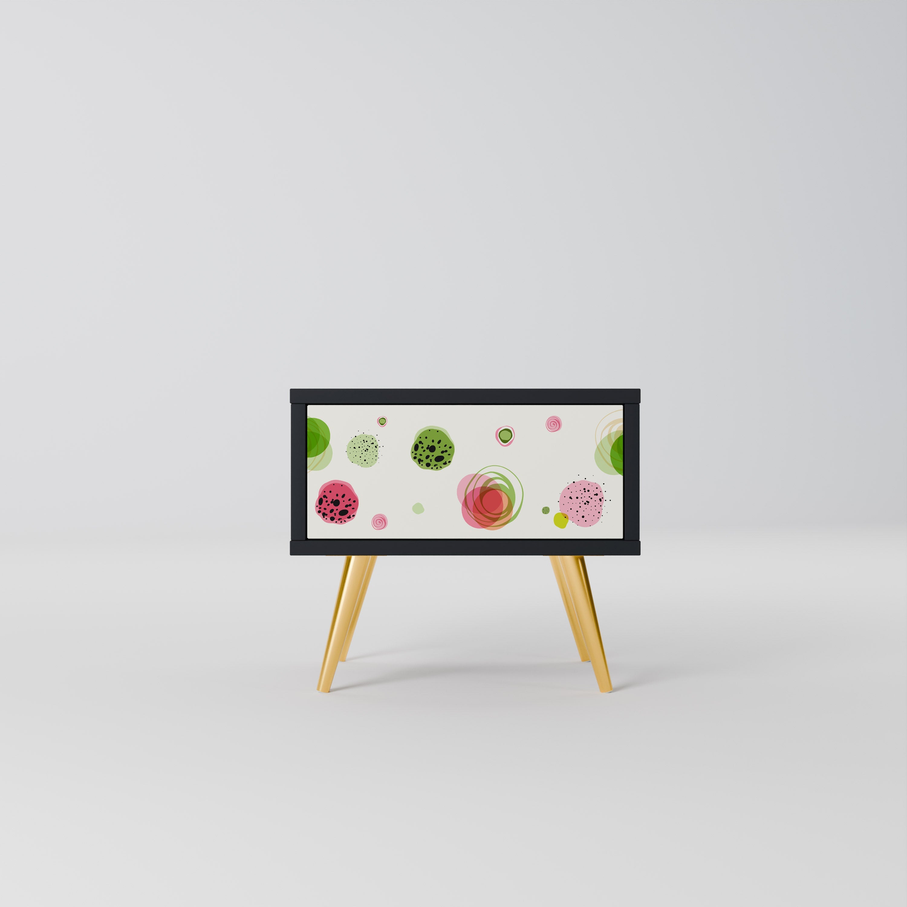 Table de chevet COLORFUL COSMOS en finition noire