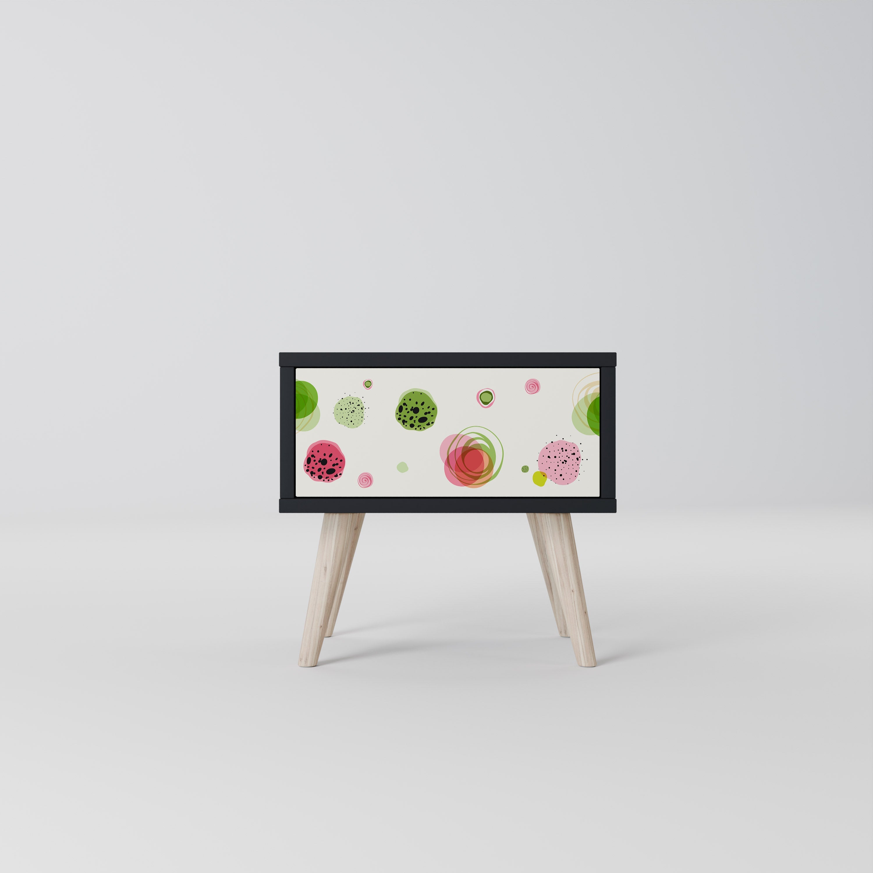 Table de chevet COLORFUL COSMOS en finition noire