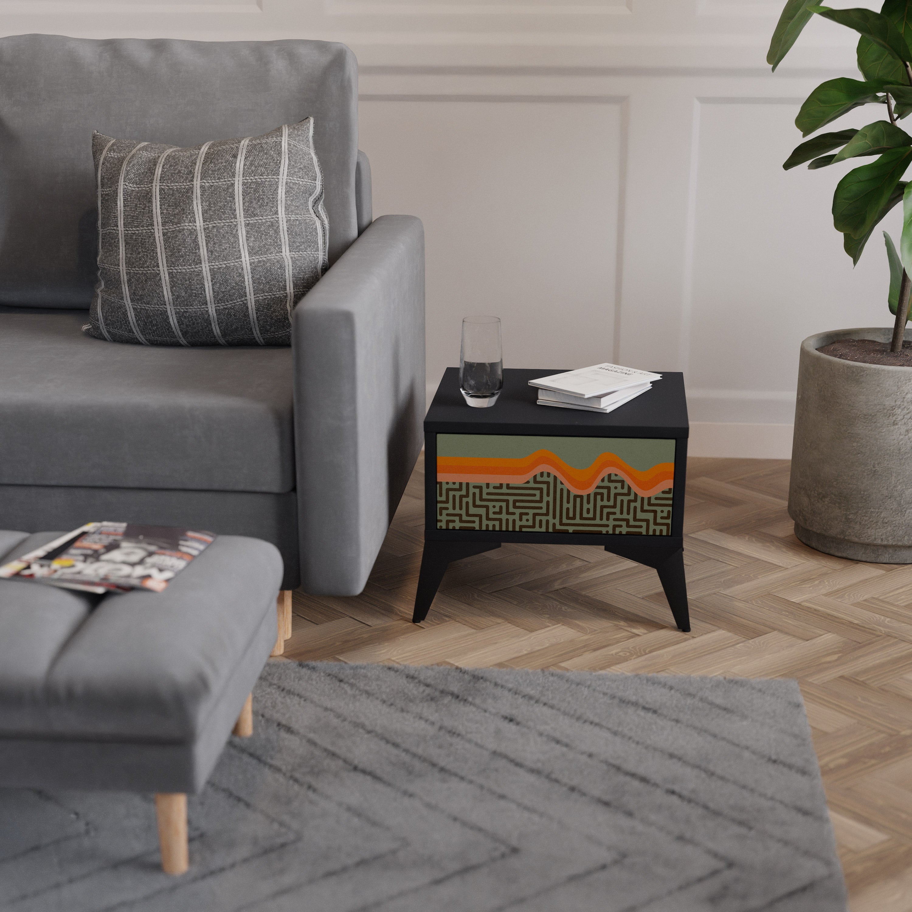 Table de chevet SIMPLE SOLUTIONS en finition noire