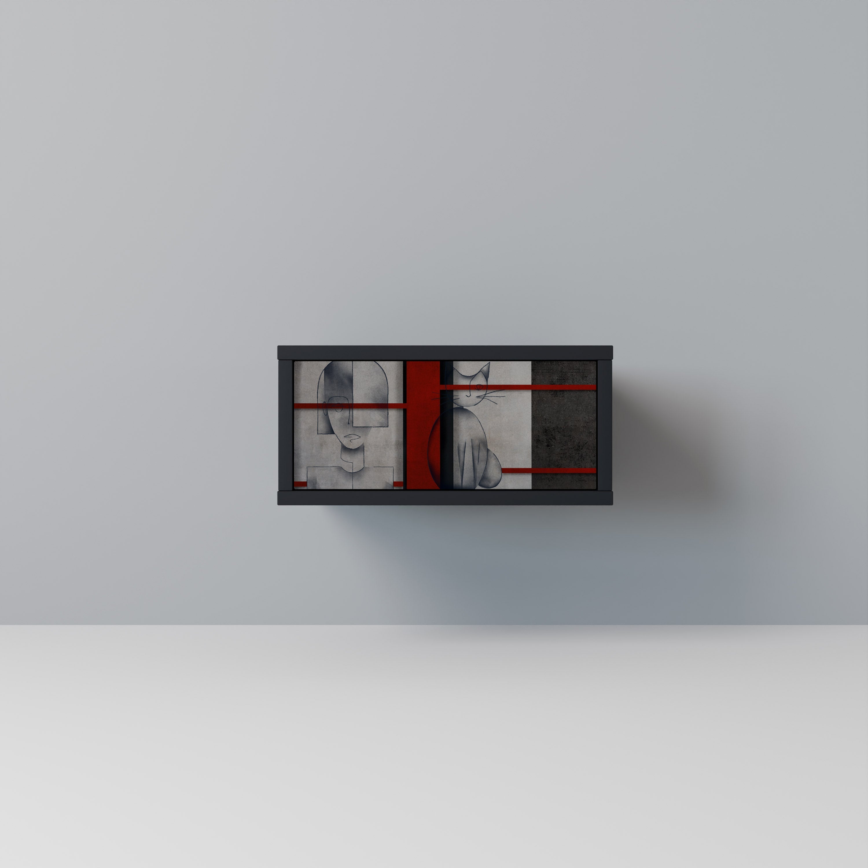 Table de chevet GRAY FIGURES en finition noire