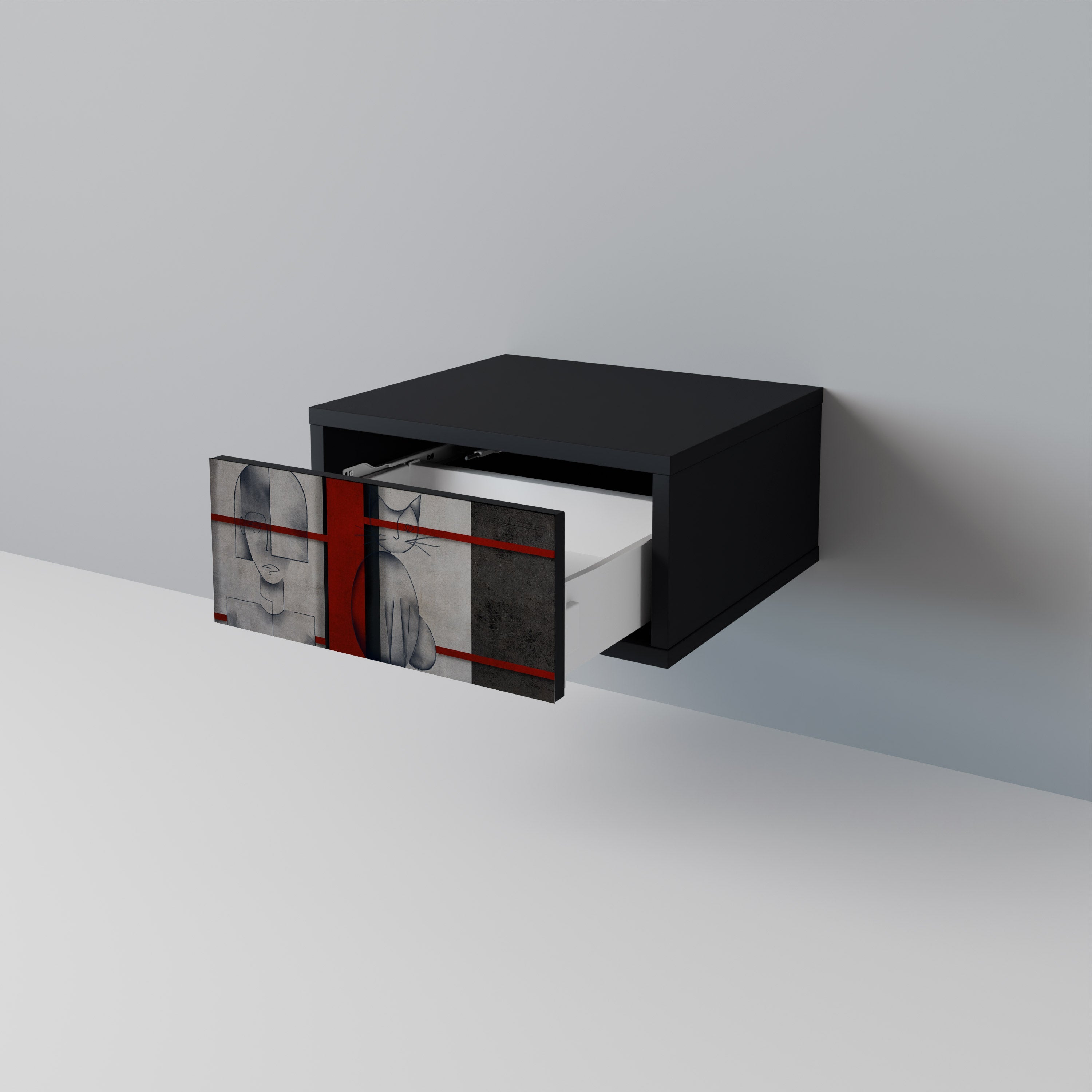 Table de chevet GRAY FIGURES en finition noire