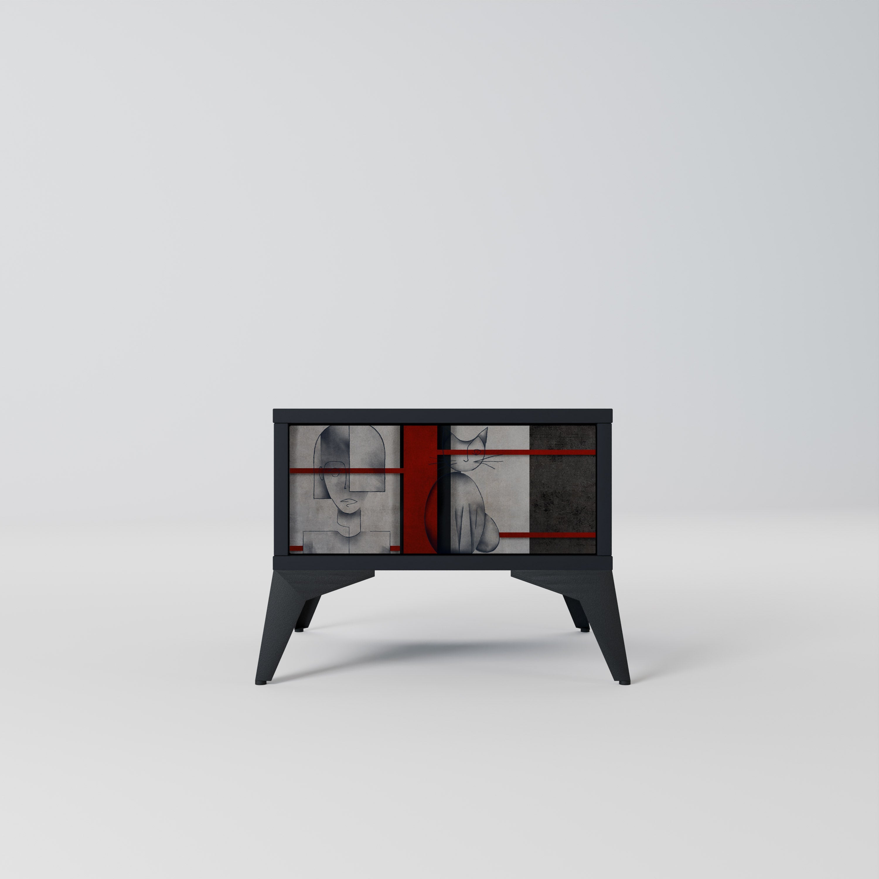 Table de chevet GRAY FIGURES en finition noire