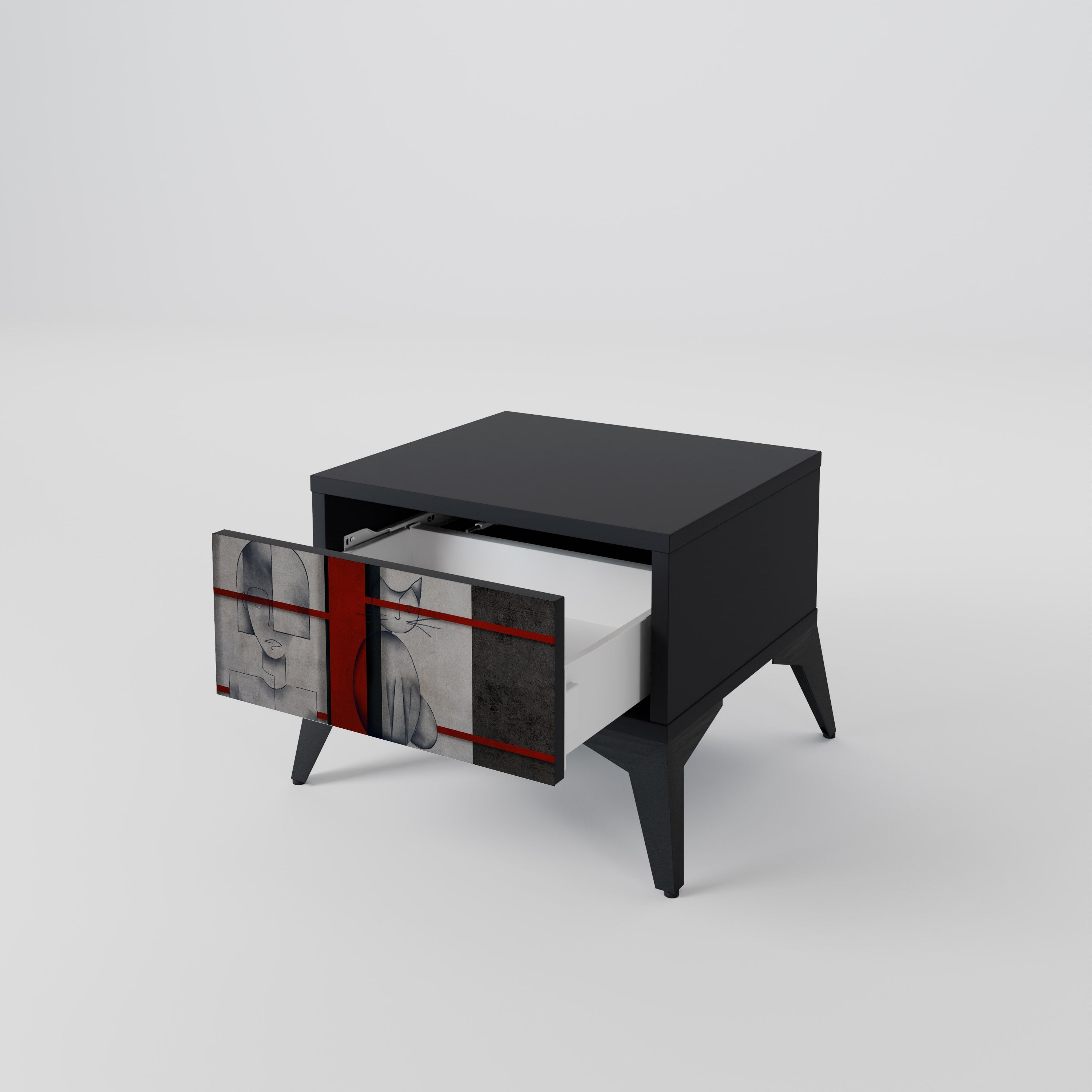 Table de chevet GRAY FIGURES en finition noire