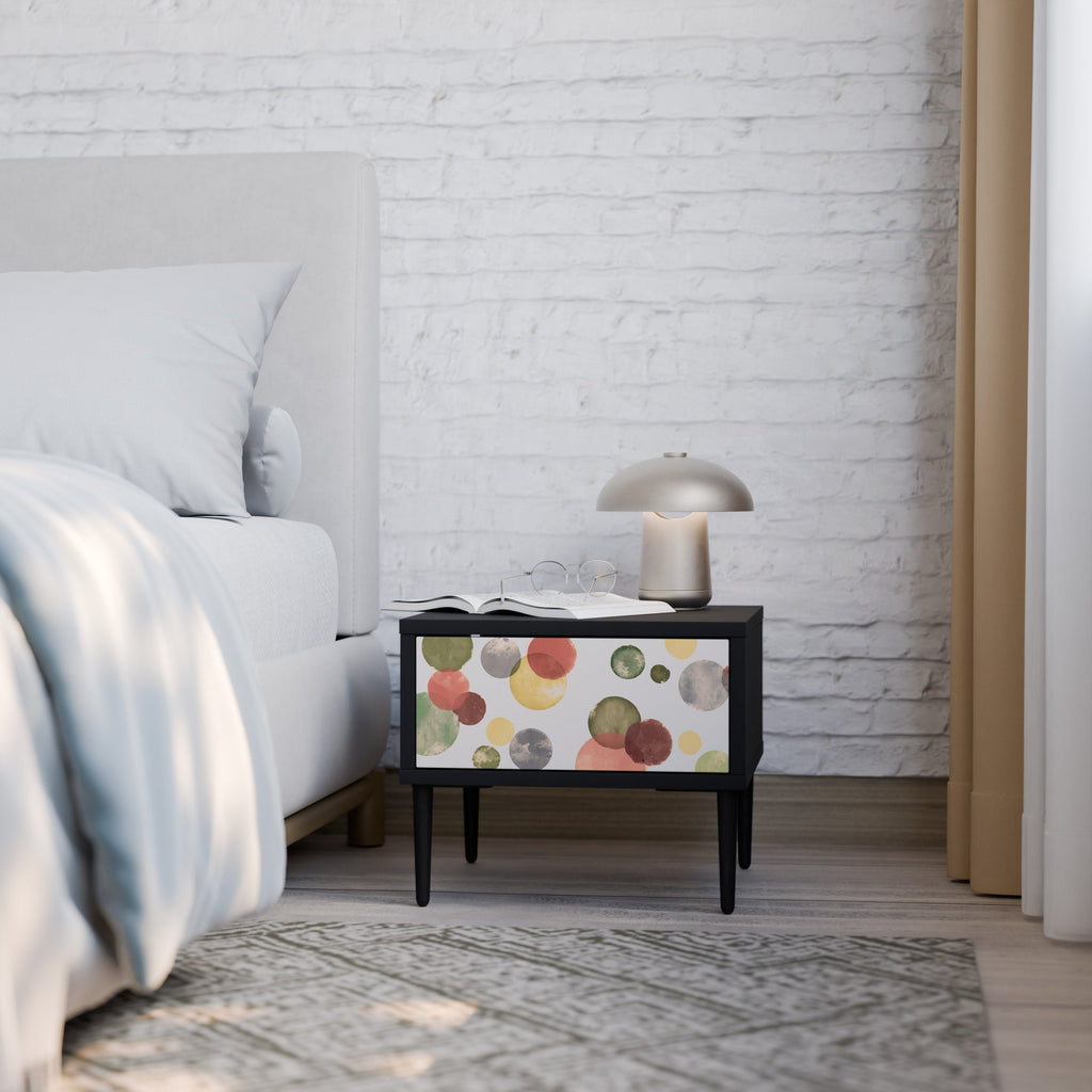 Table de chevet FLEETING HAPPINESS en finition noire