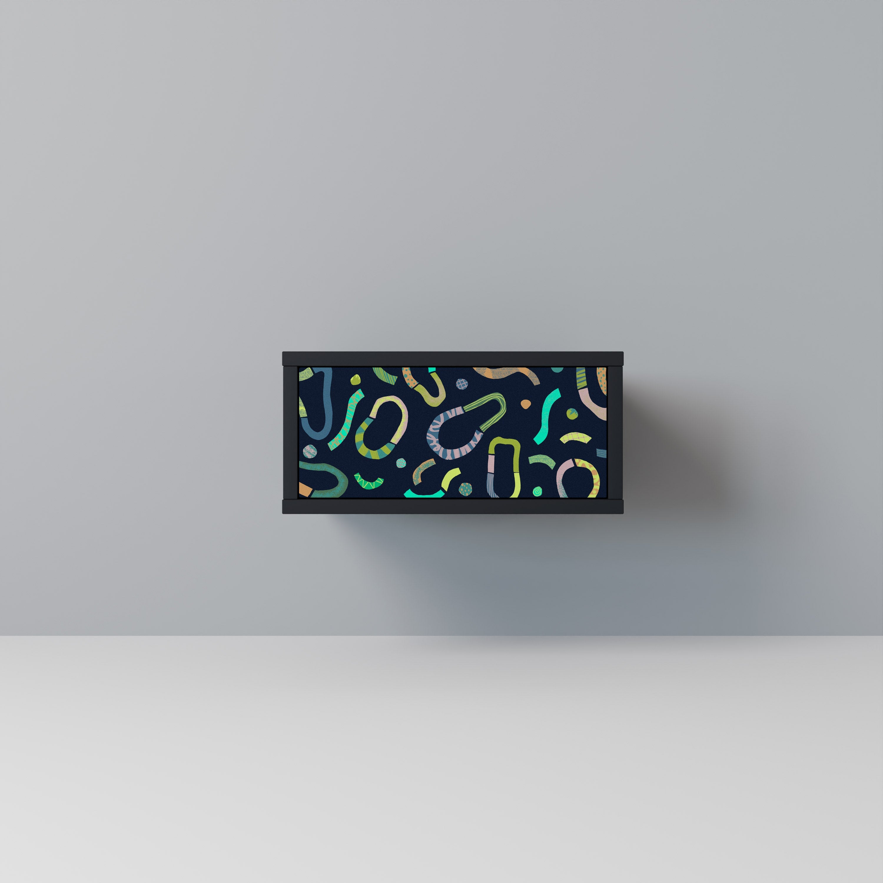 Table de chevet CONTRAST DANCE en finition noire