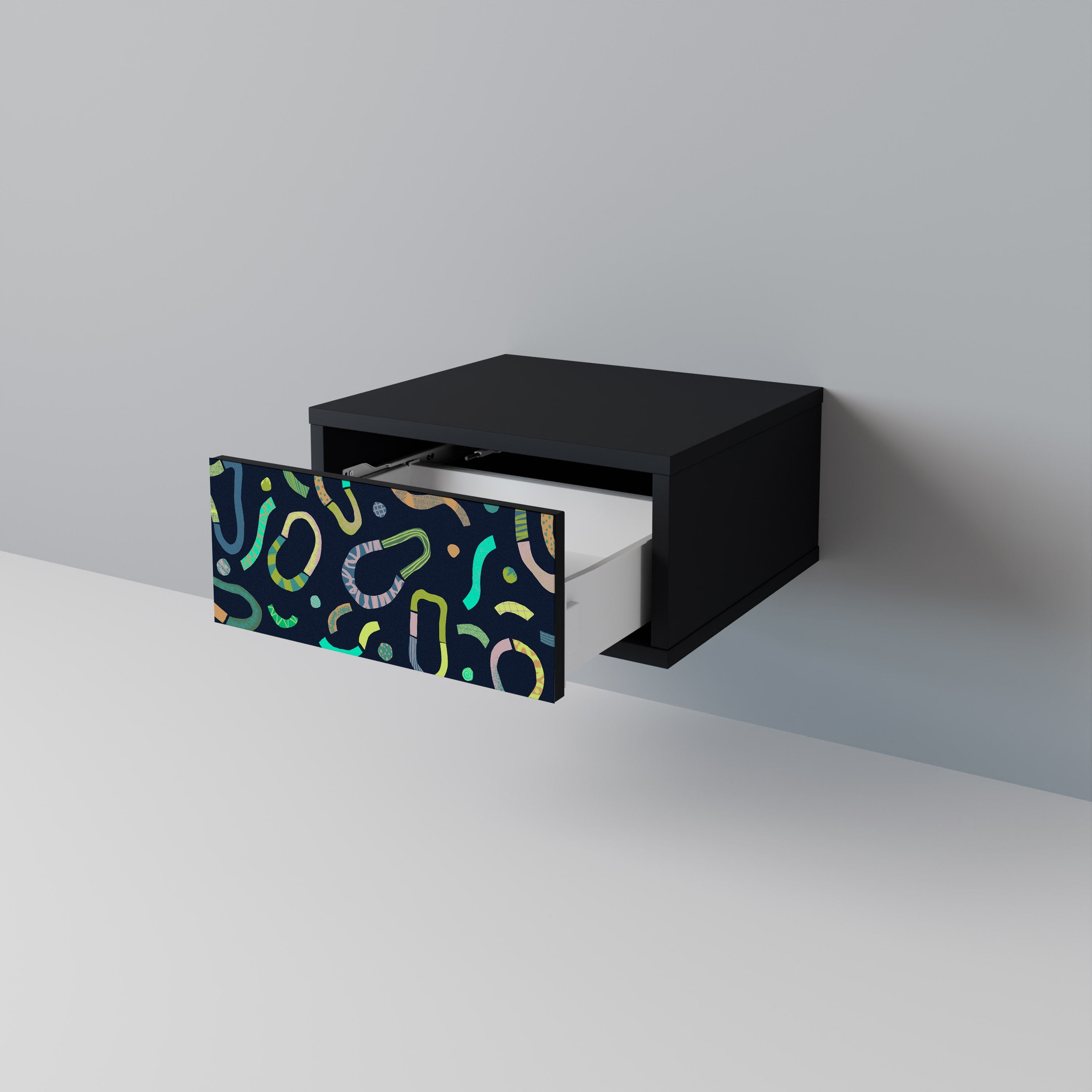 Table de chevet CONTRAST DANCE en finition noire