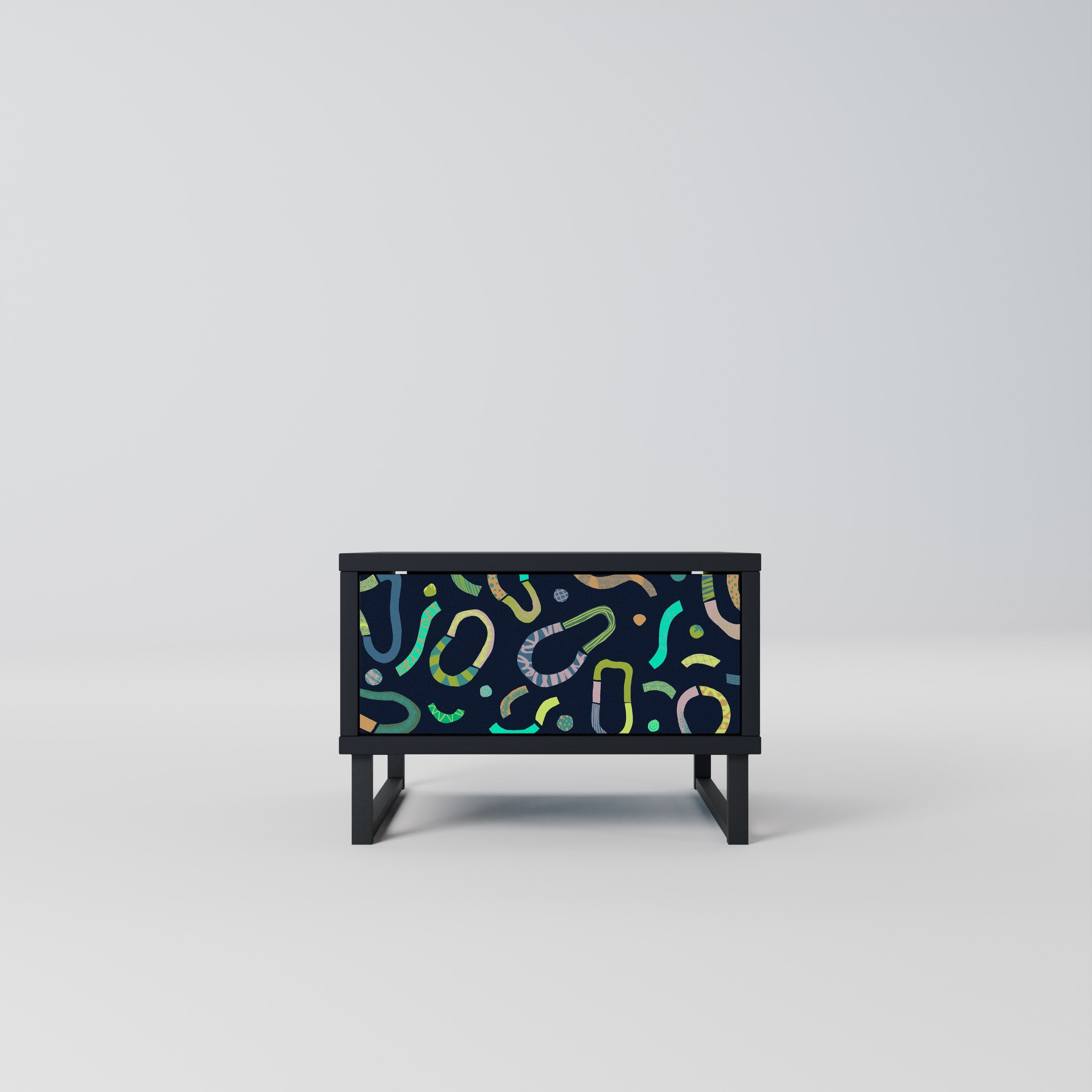 Table de chevet CONTRAST DANCE en finition noire