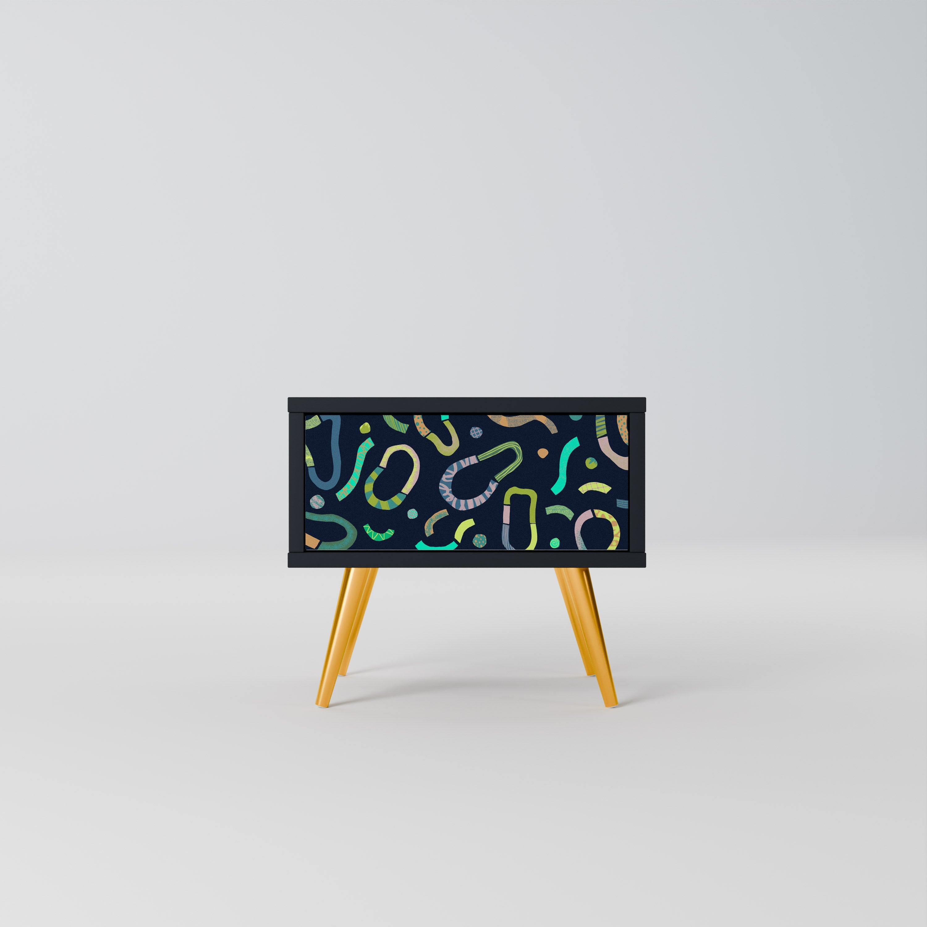 Table de chevet CONTRAST DANCE en finition noire