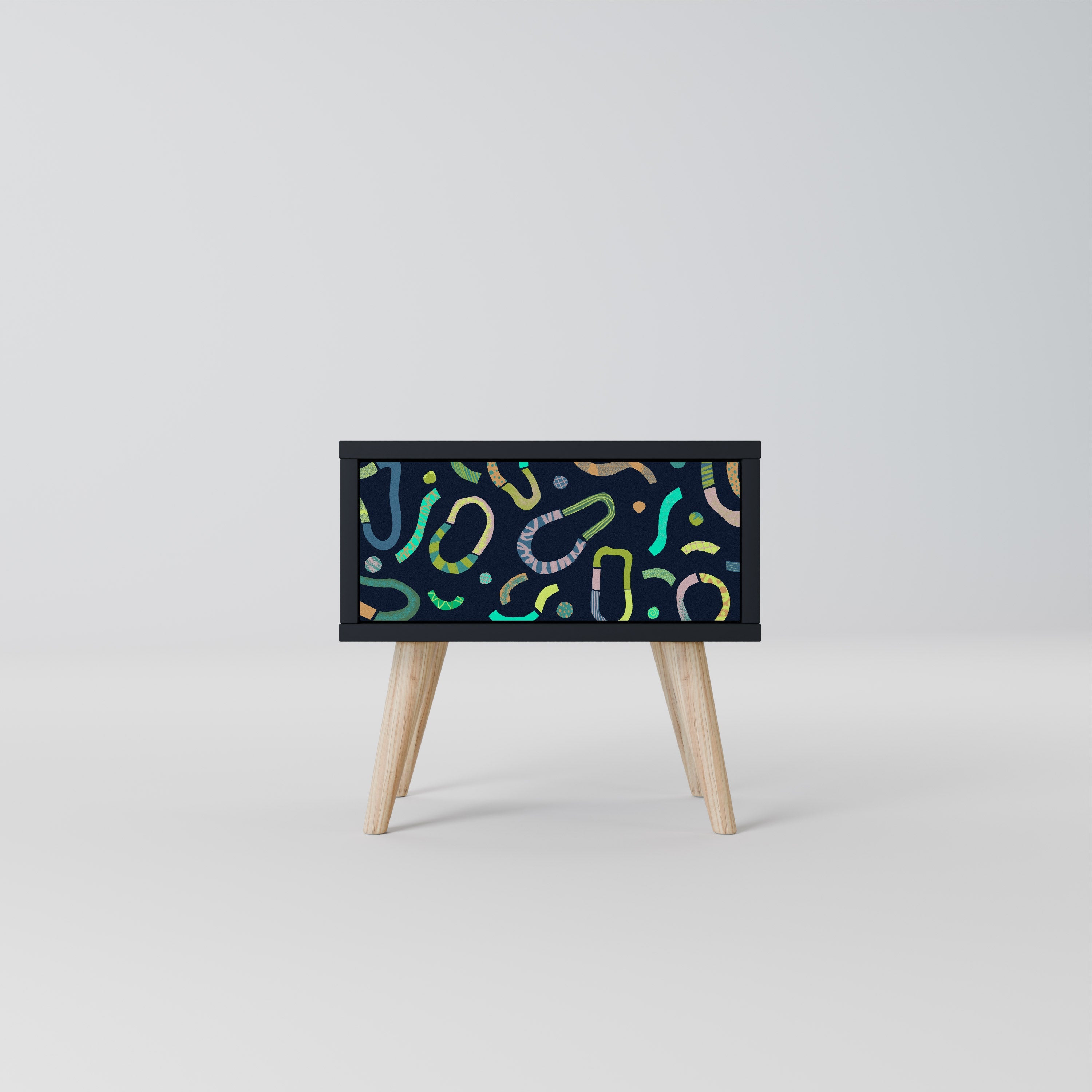 Table de chevet CONTRAST DANCE en finition noire