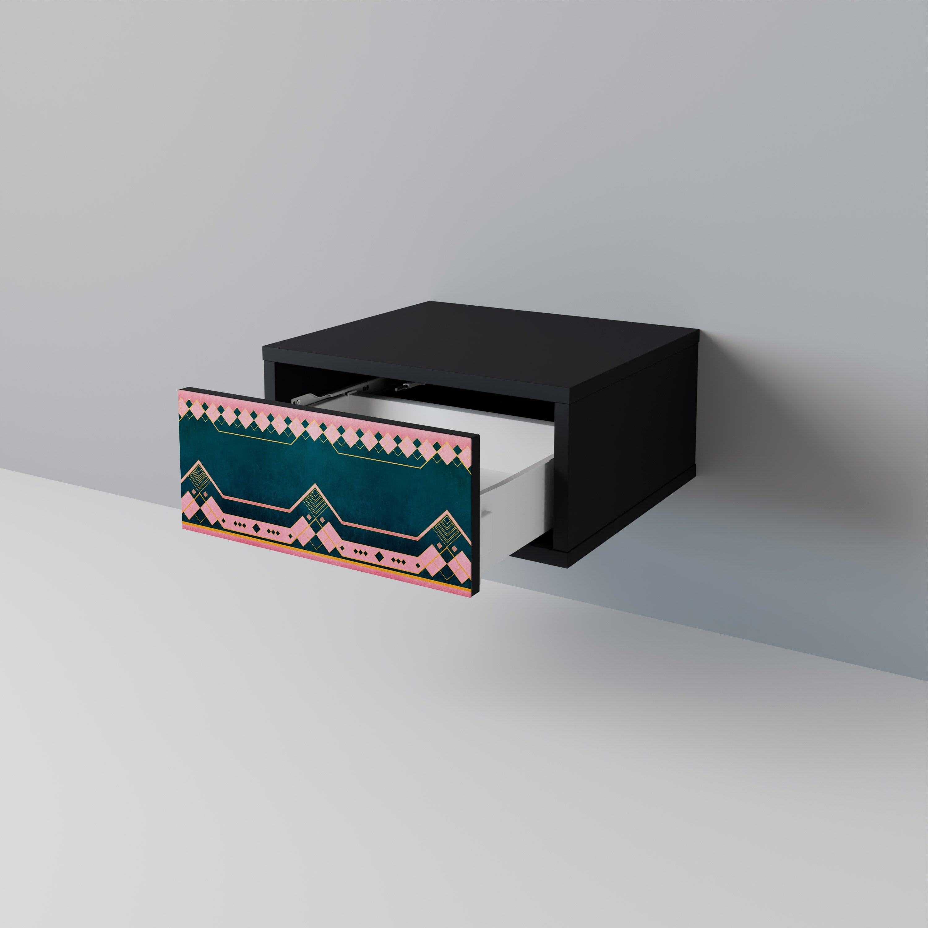 Table de chevet ROYAL COMPOSITION en finition noire