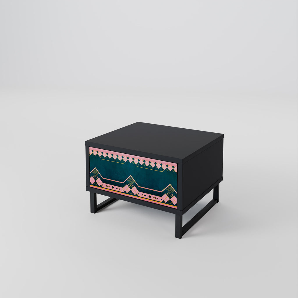 Table de chevet ROYAL COMPOSITION en finition noire