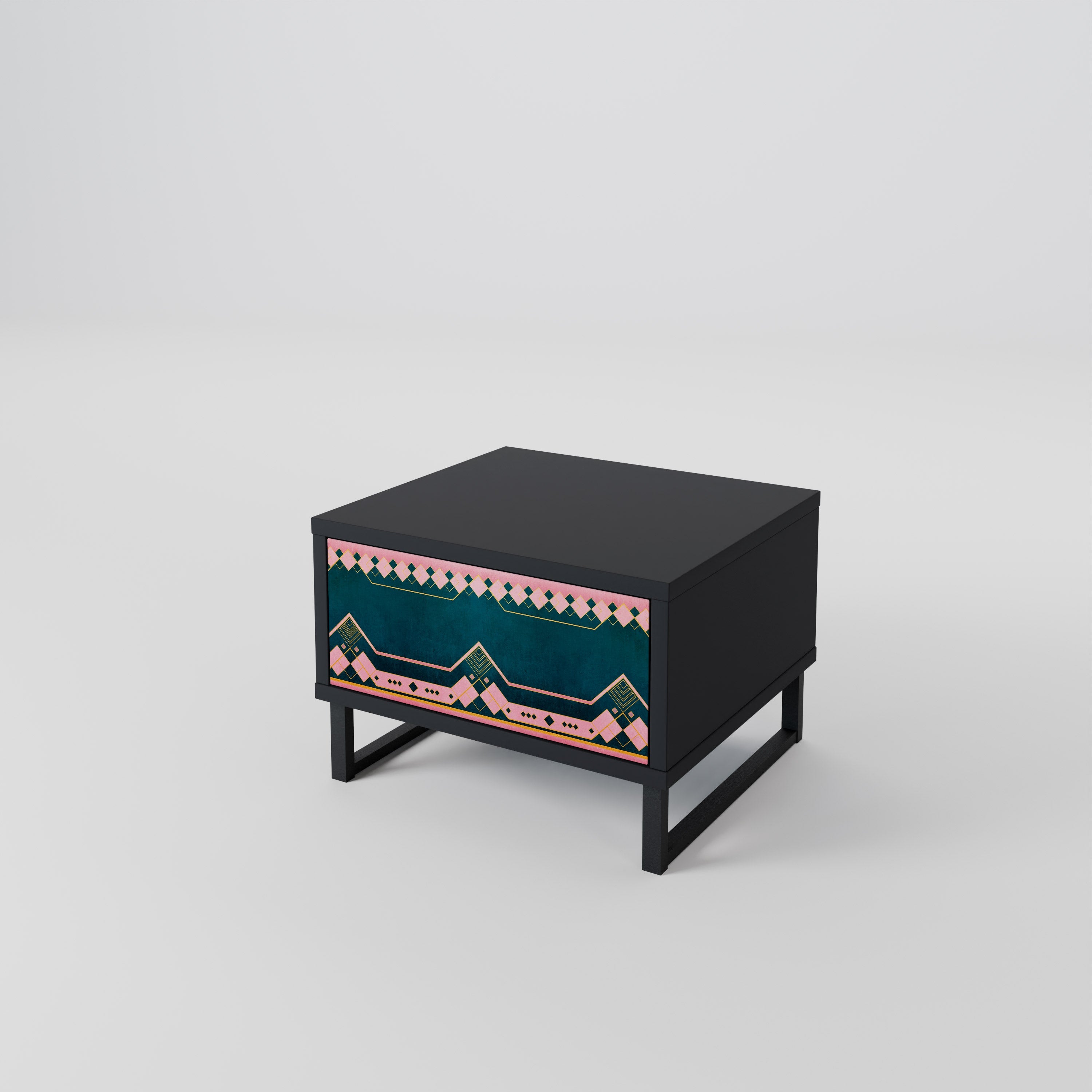 Table de chevet ROYAL COMPOSITION en finition noire