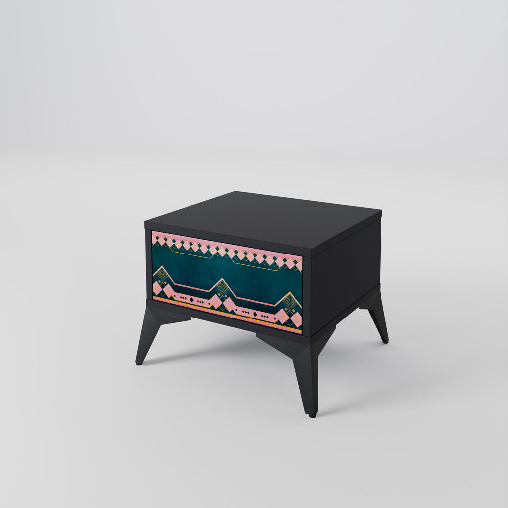 Table de chevet ROYAL COMPOSITION en finition noire