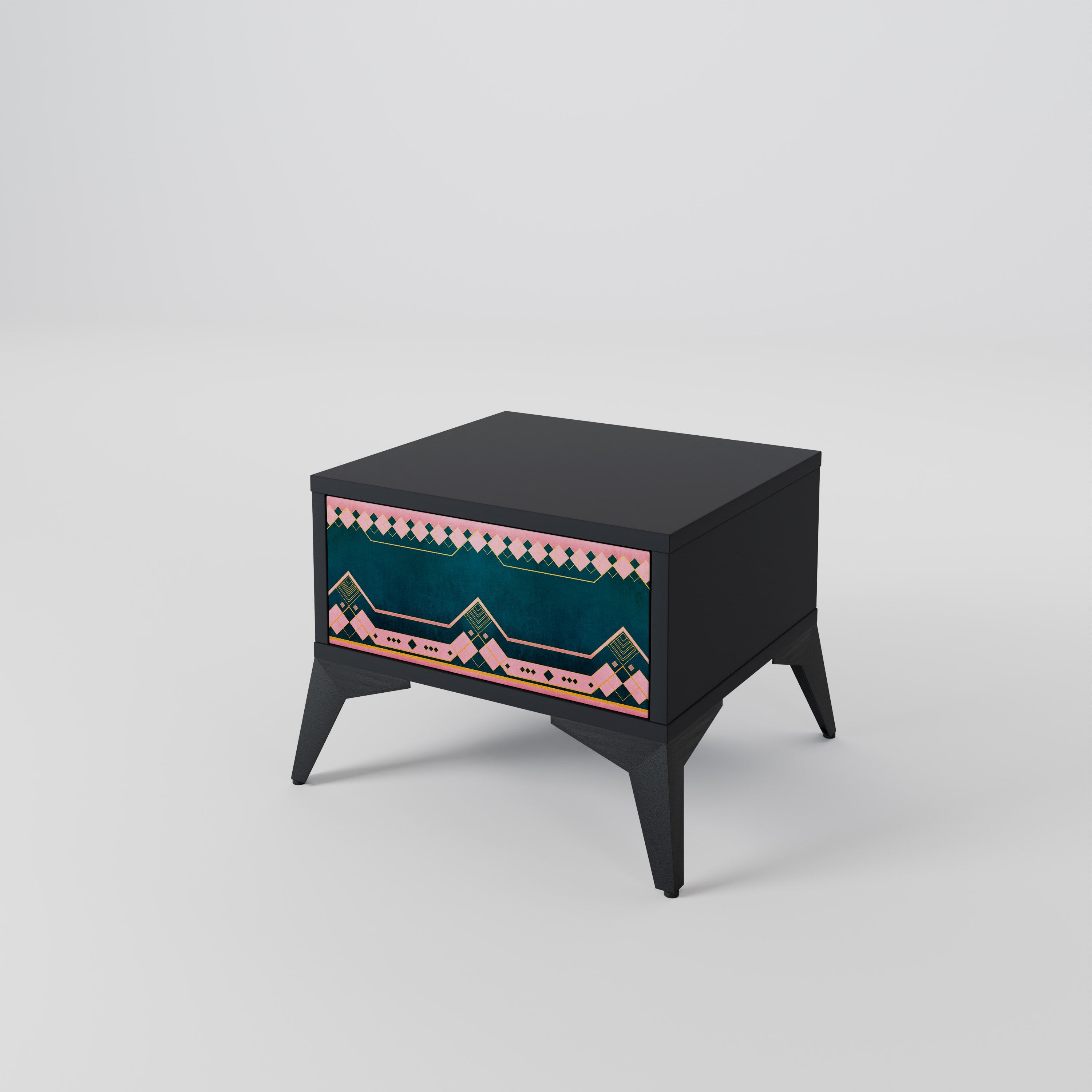 Table de chevet ROYAL COMPOSITION en finition noire