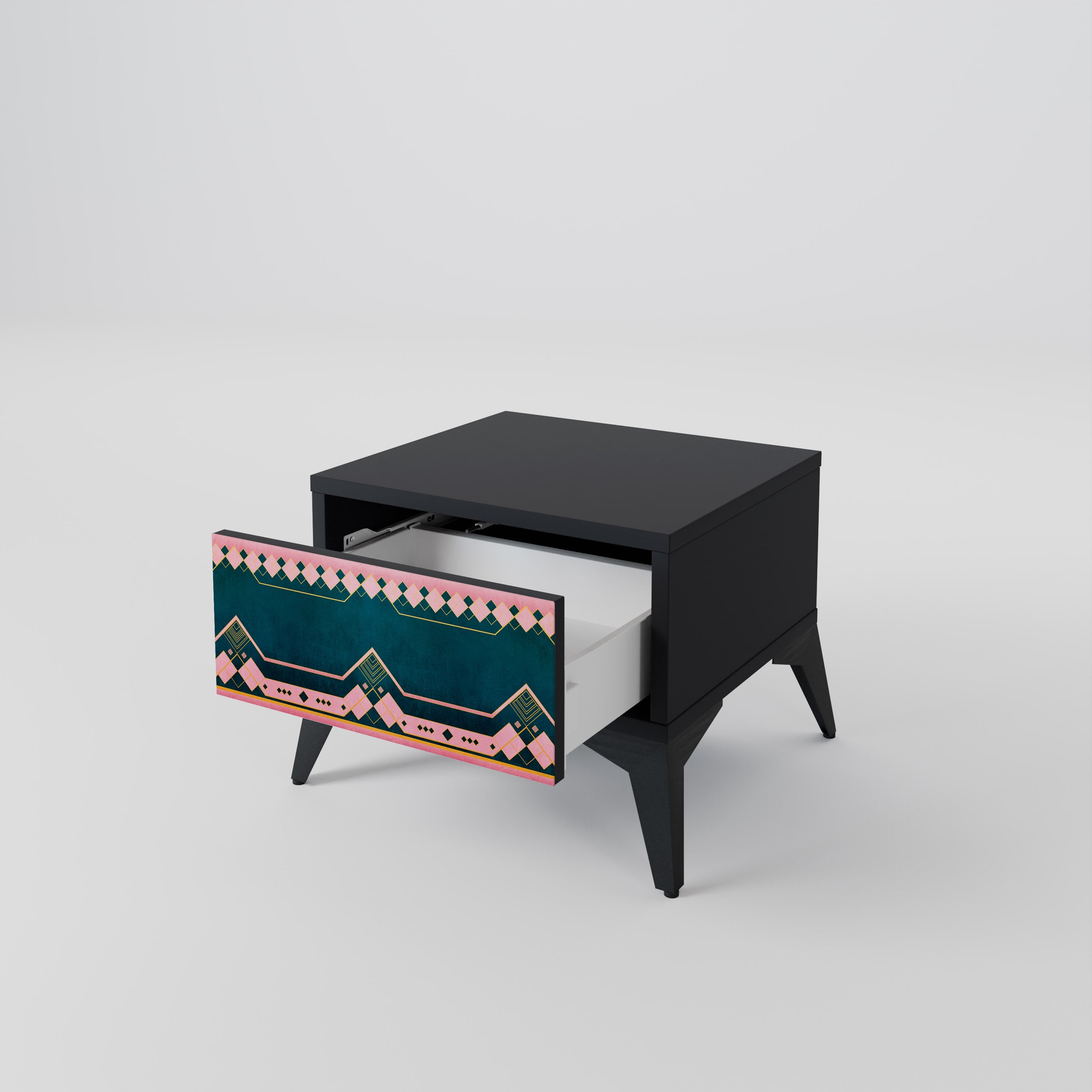 Table de chevet ROYAL COMPOSITION en finition noire