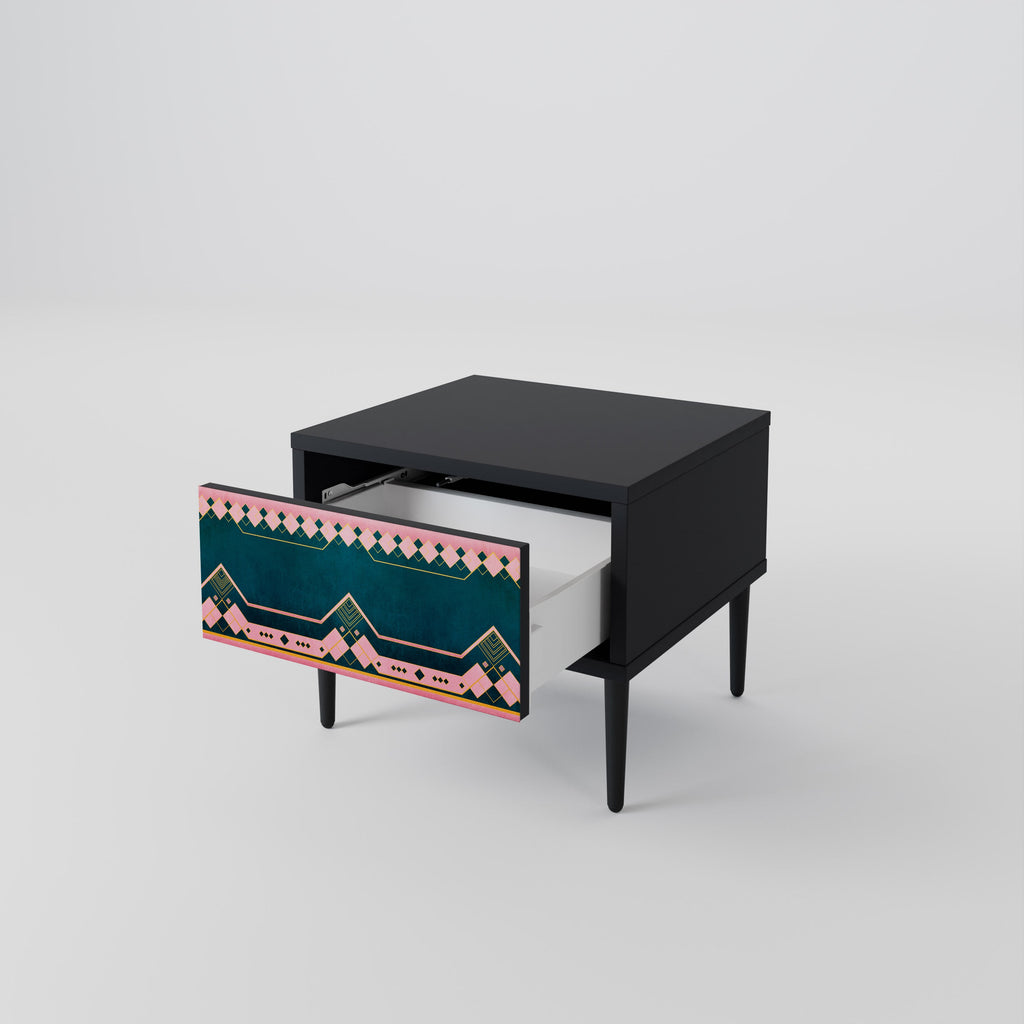 Table de chevet ROYAL COMPOSITION en finition noire