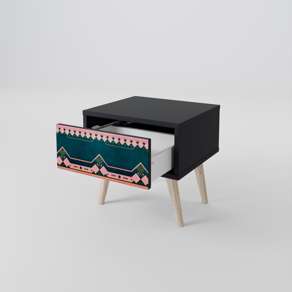 Table de chevet ROYAL COMPOSITION en finition noire