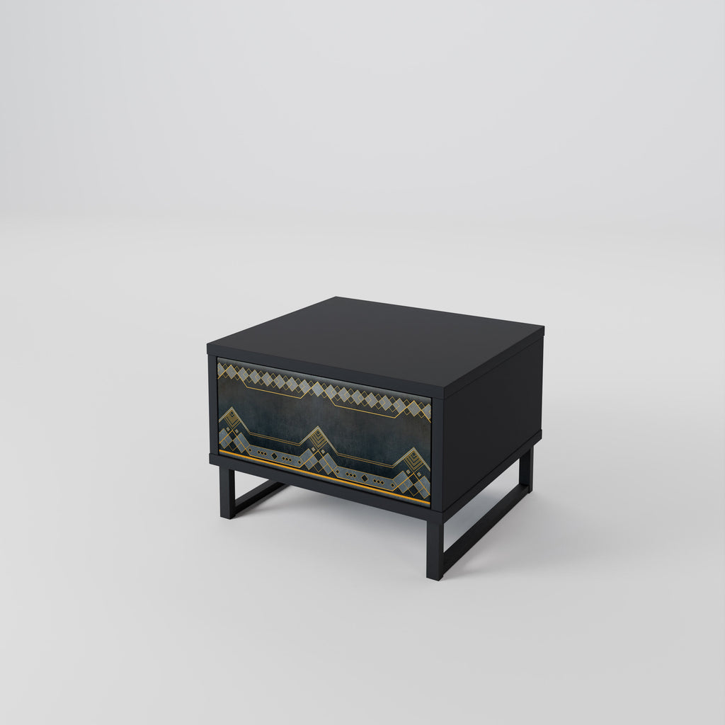 Table de chevet ROYAL ORDINARINESS en finition noire