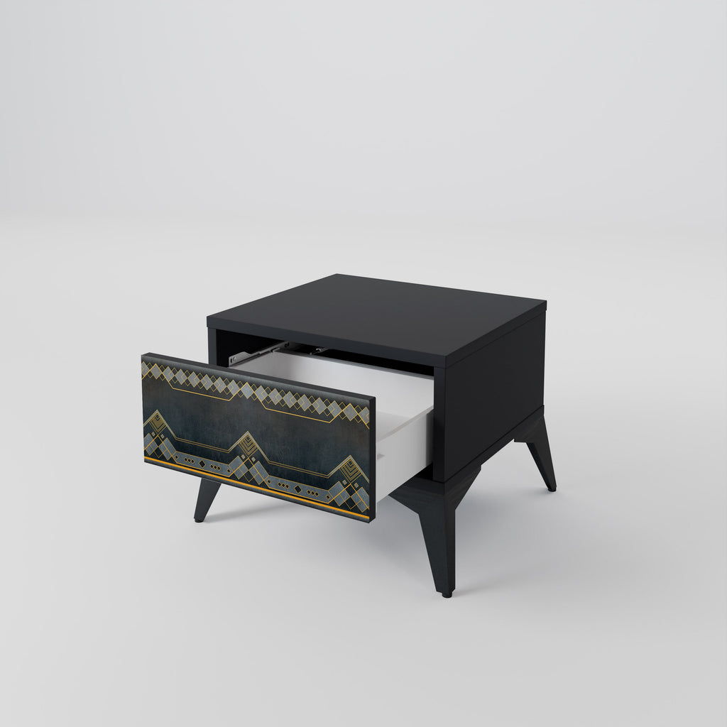 Table de chevet ROYAL ORDINARINESS en finition noire