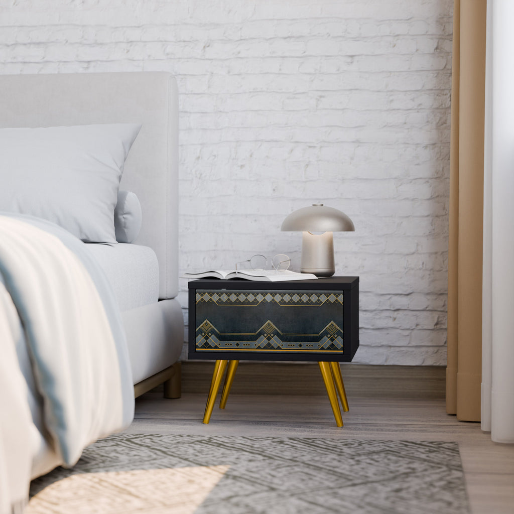 Table de chevet ROYAL ORDINARINESS en finition noire