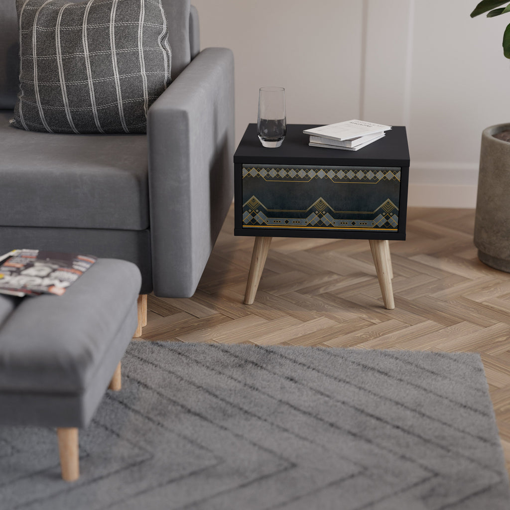 Table de chevet ROYAL ORDINARINESS en finition noire