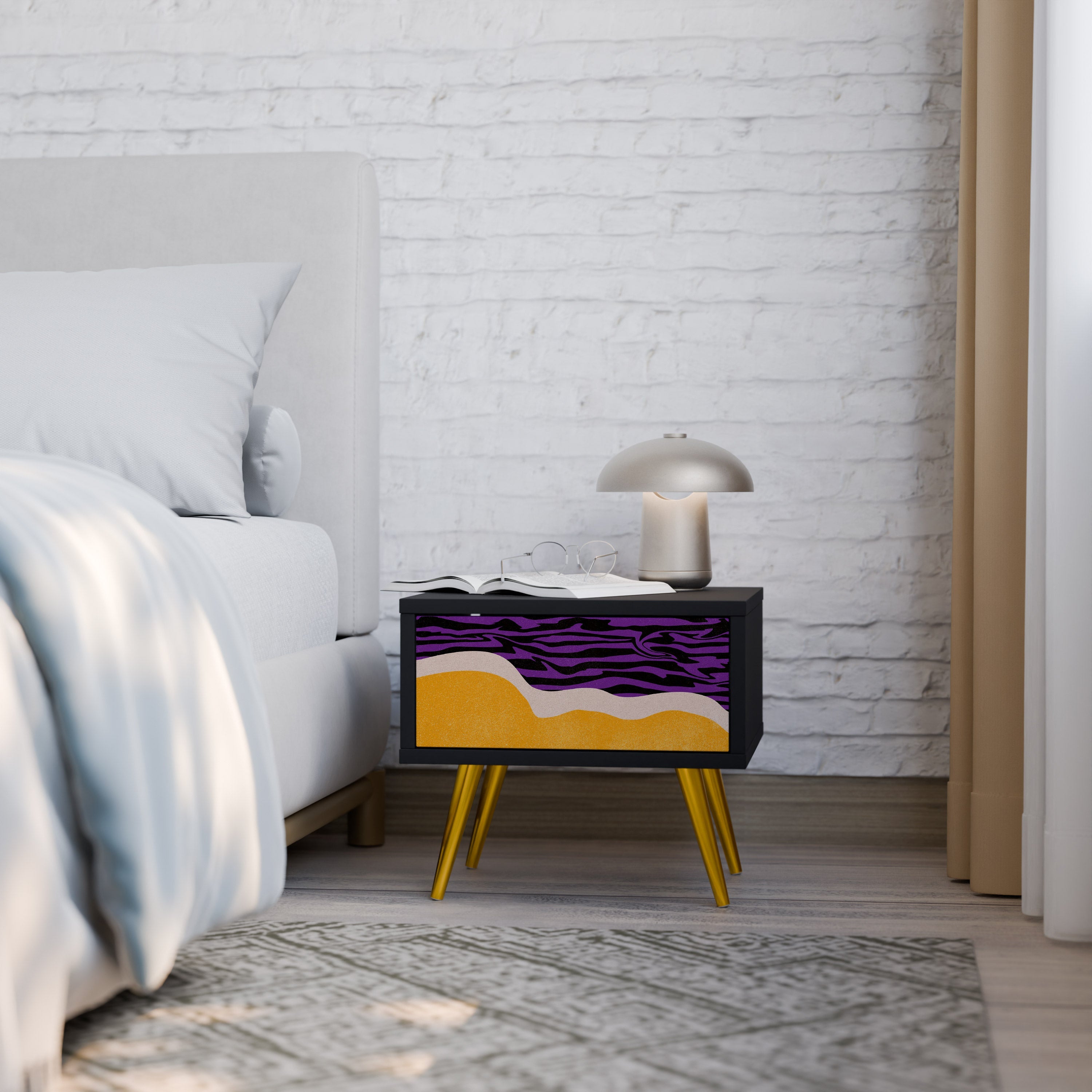 Table de chevet INDEPENDENT ORDER en finition noire