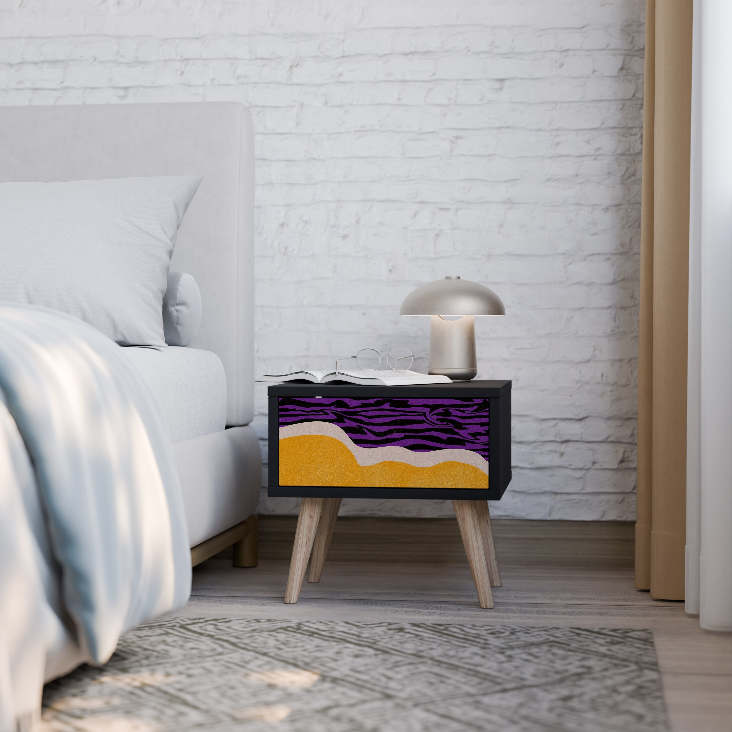 Table de chevet INDEPENDENT ORDER en finition noire