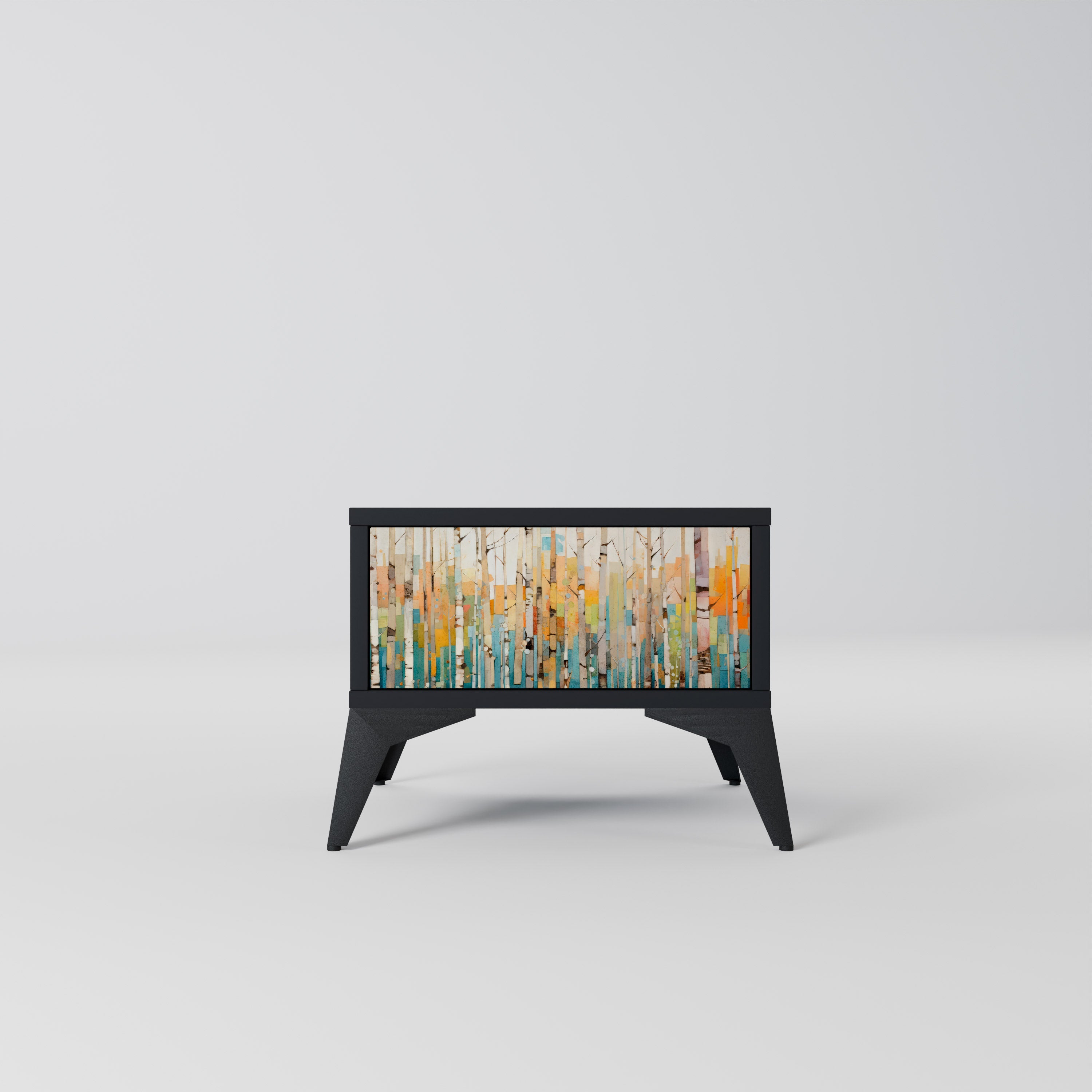 Table de chevet BIRCH KALEIDOSCOPE en finition noire
