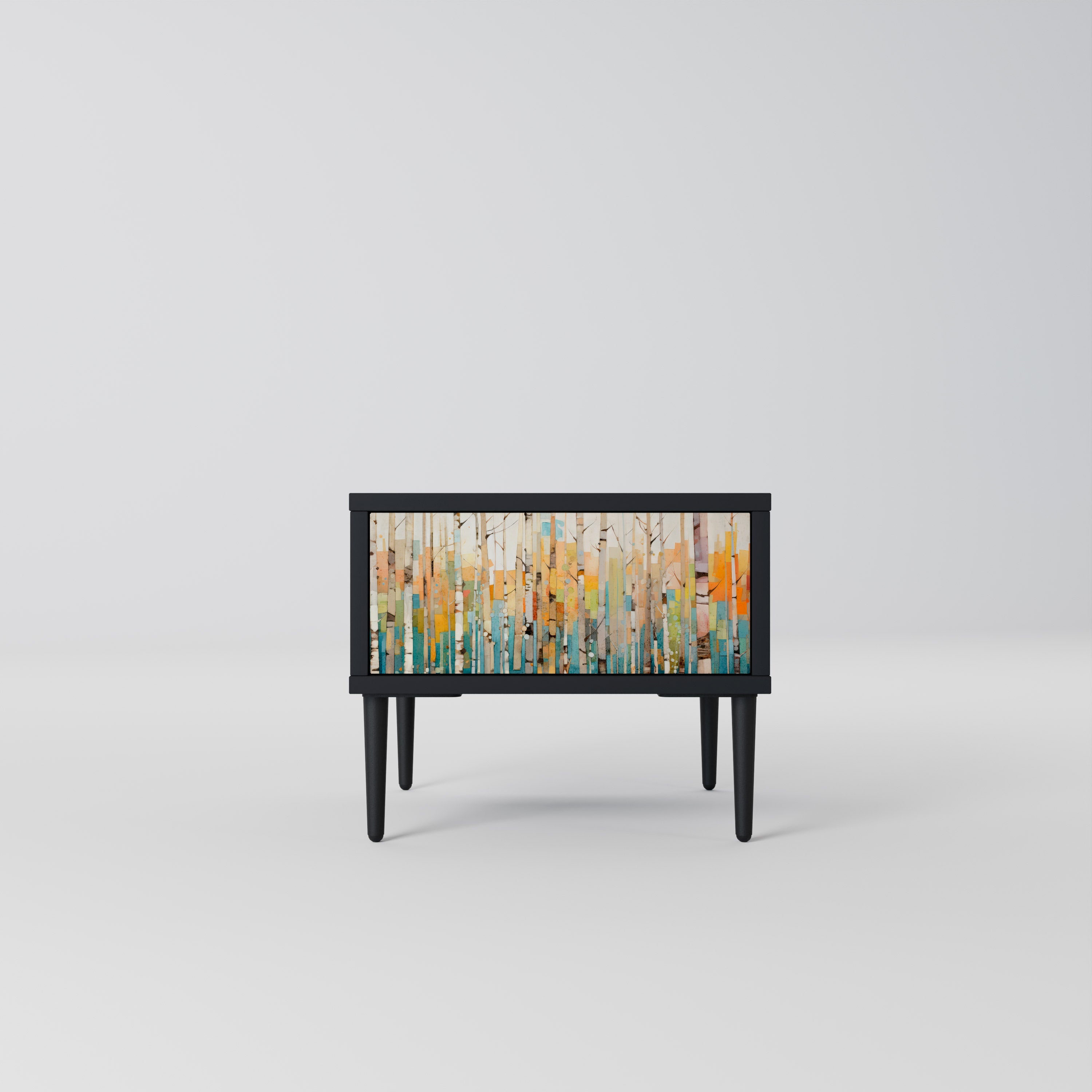 Table de chevet BIRCH KALEIDOSCOPE en finition noire