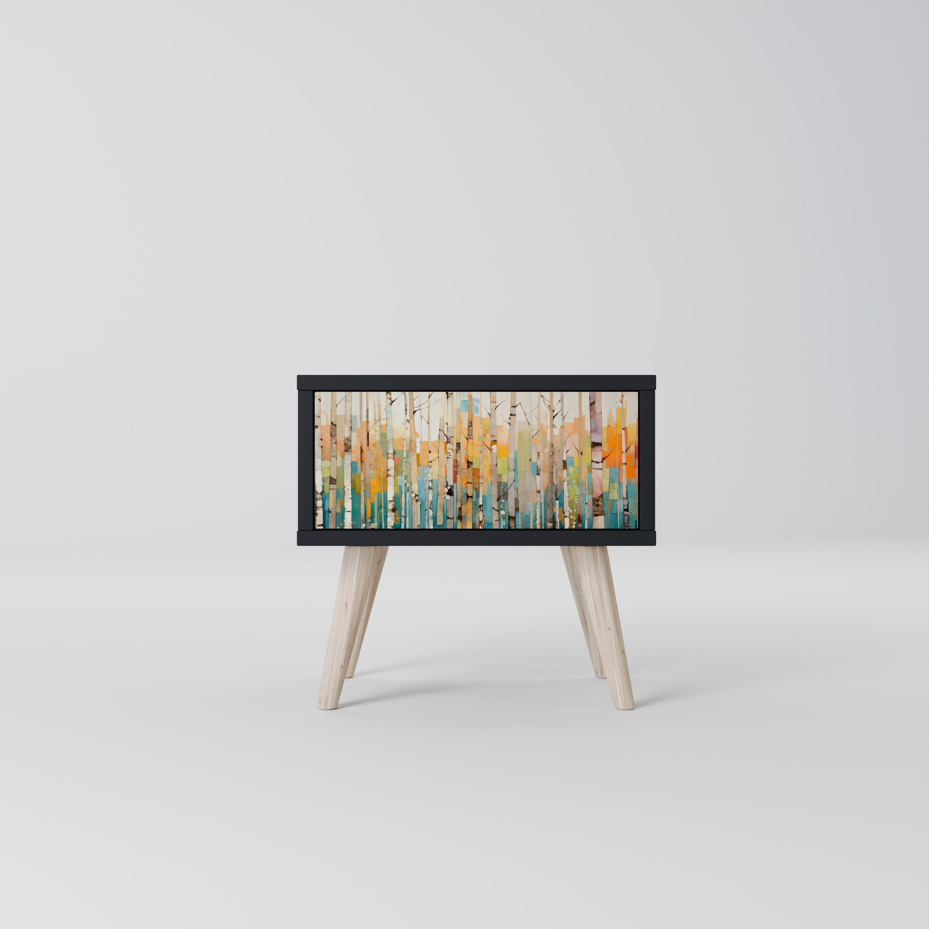 Table de chevet BIRCH KALEIDOSCOPE en finition noire