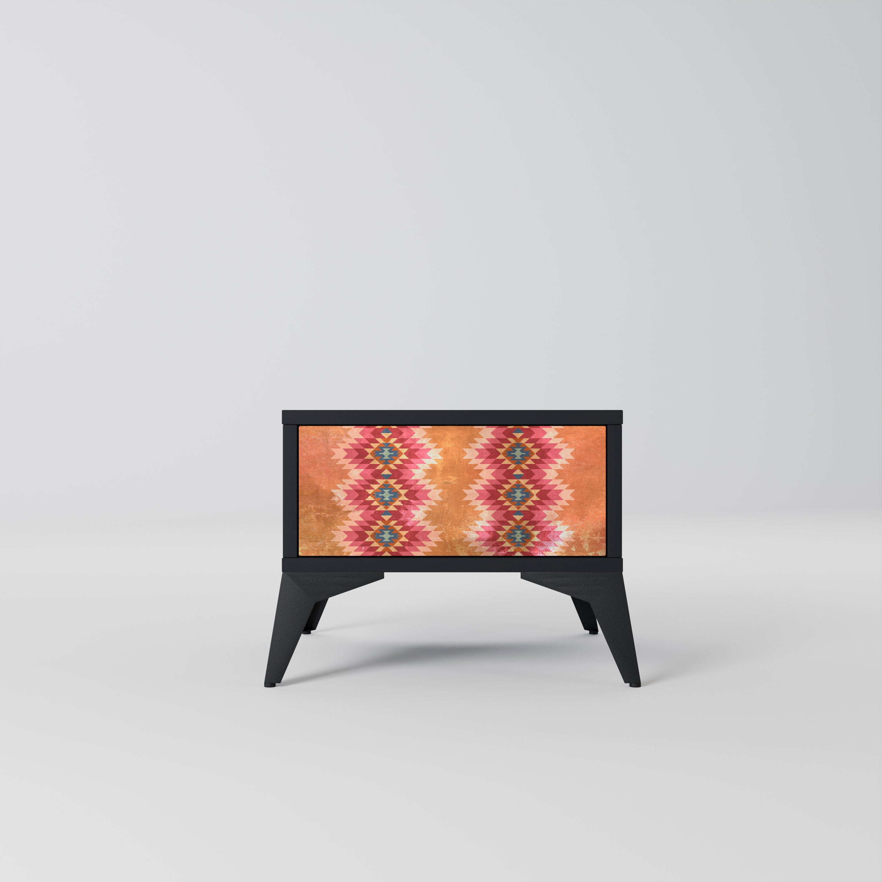 Table de chevet INDIAN FOLK en finition noire