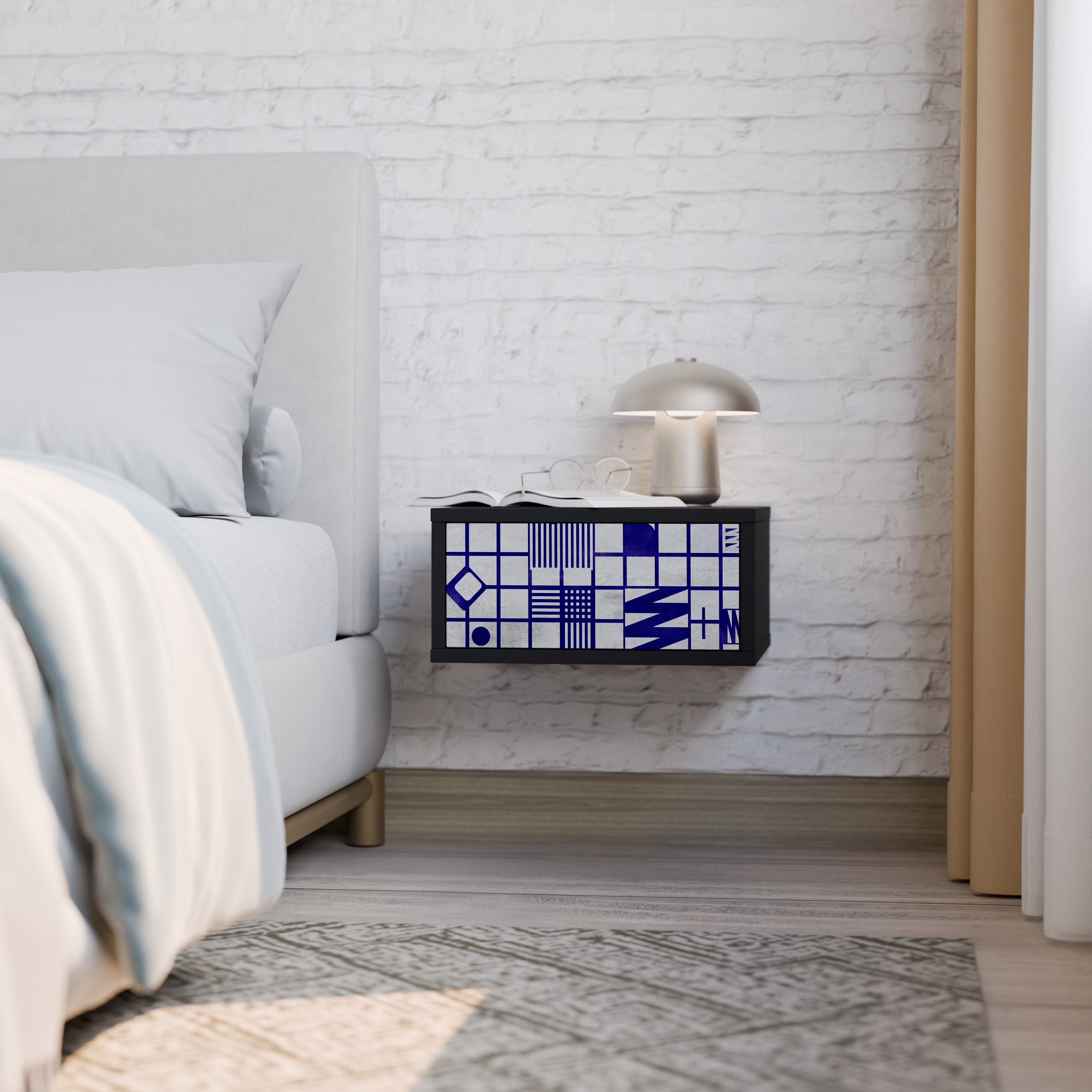 Table de chevet THE RIGHT PLACES en finition noire