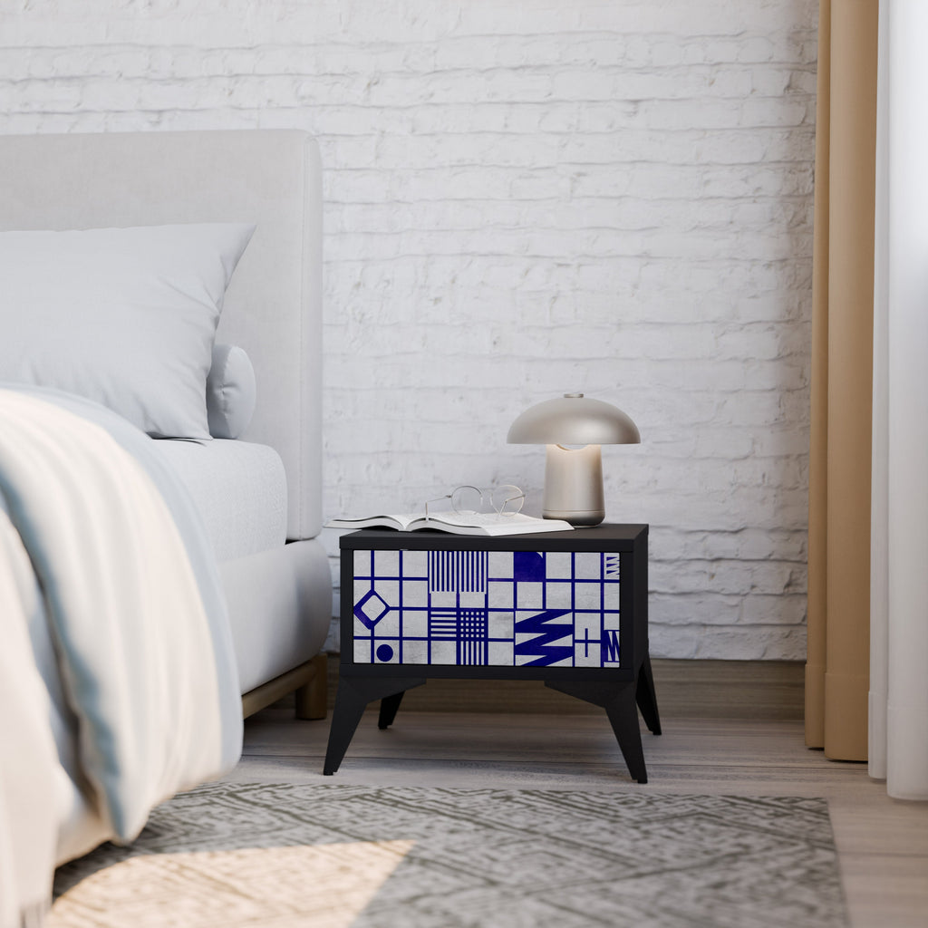 Table de chevet THE RIGHT PLACES en finition noire