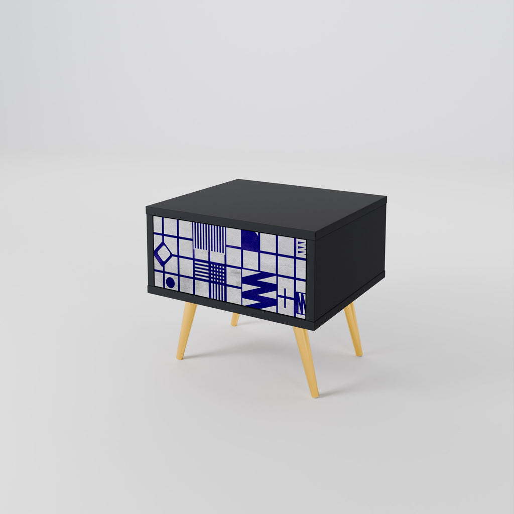 Table de chevet THE RIGHT PLACES en finition noire