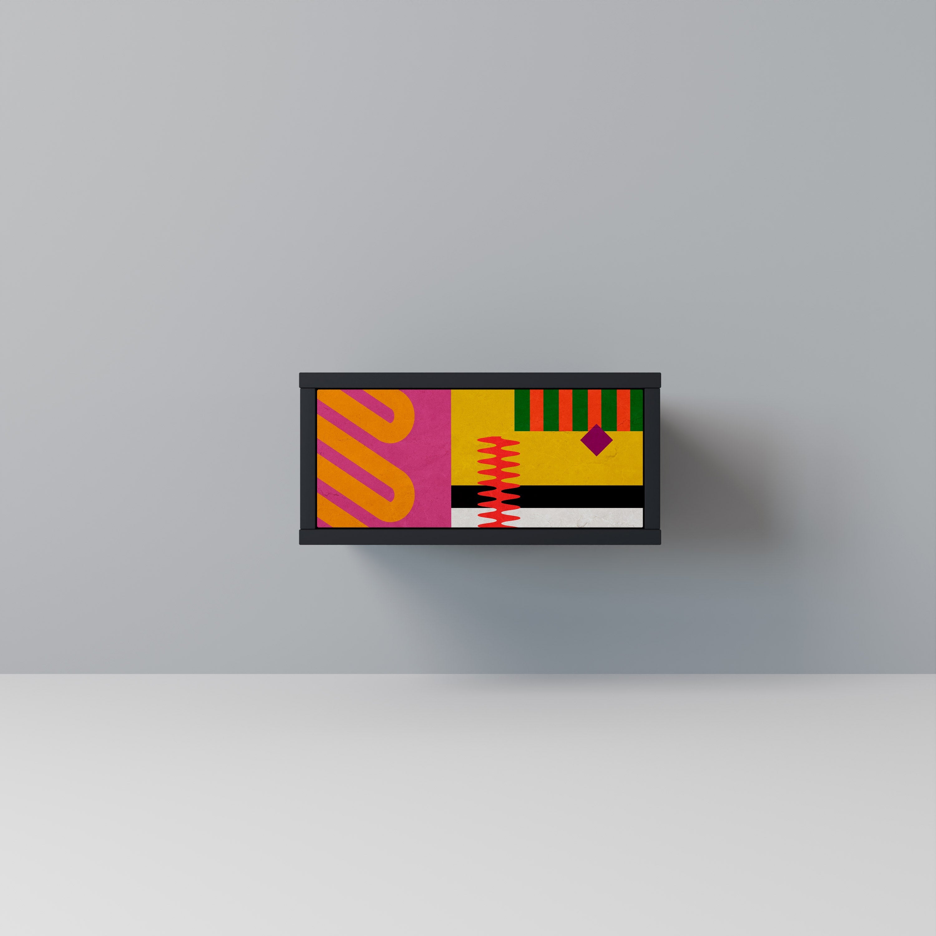 Table de chevet VIVID ART en finition noire