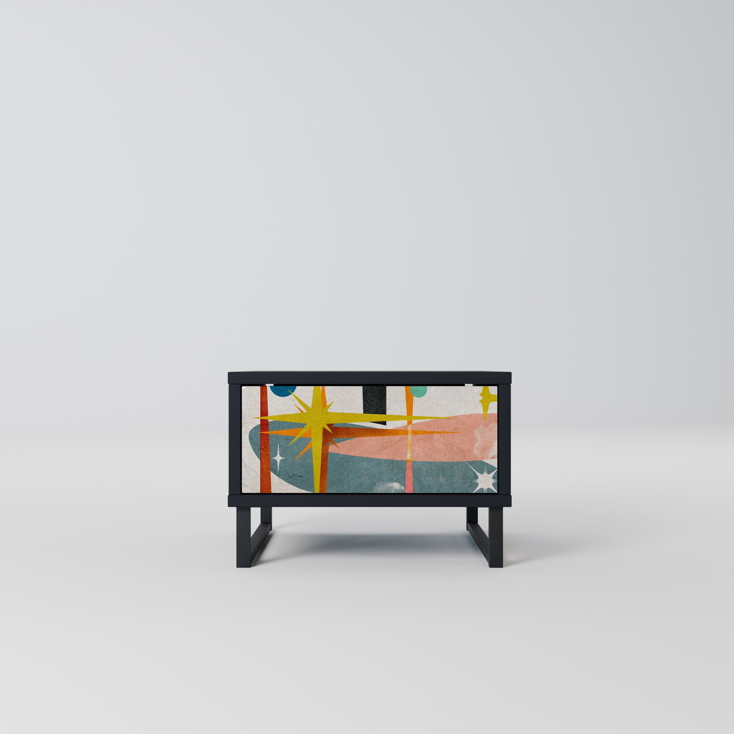 Table de chevet INTERSTELLAR VIBES en finition noire