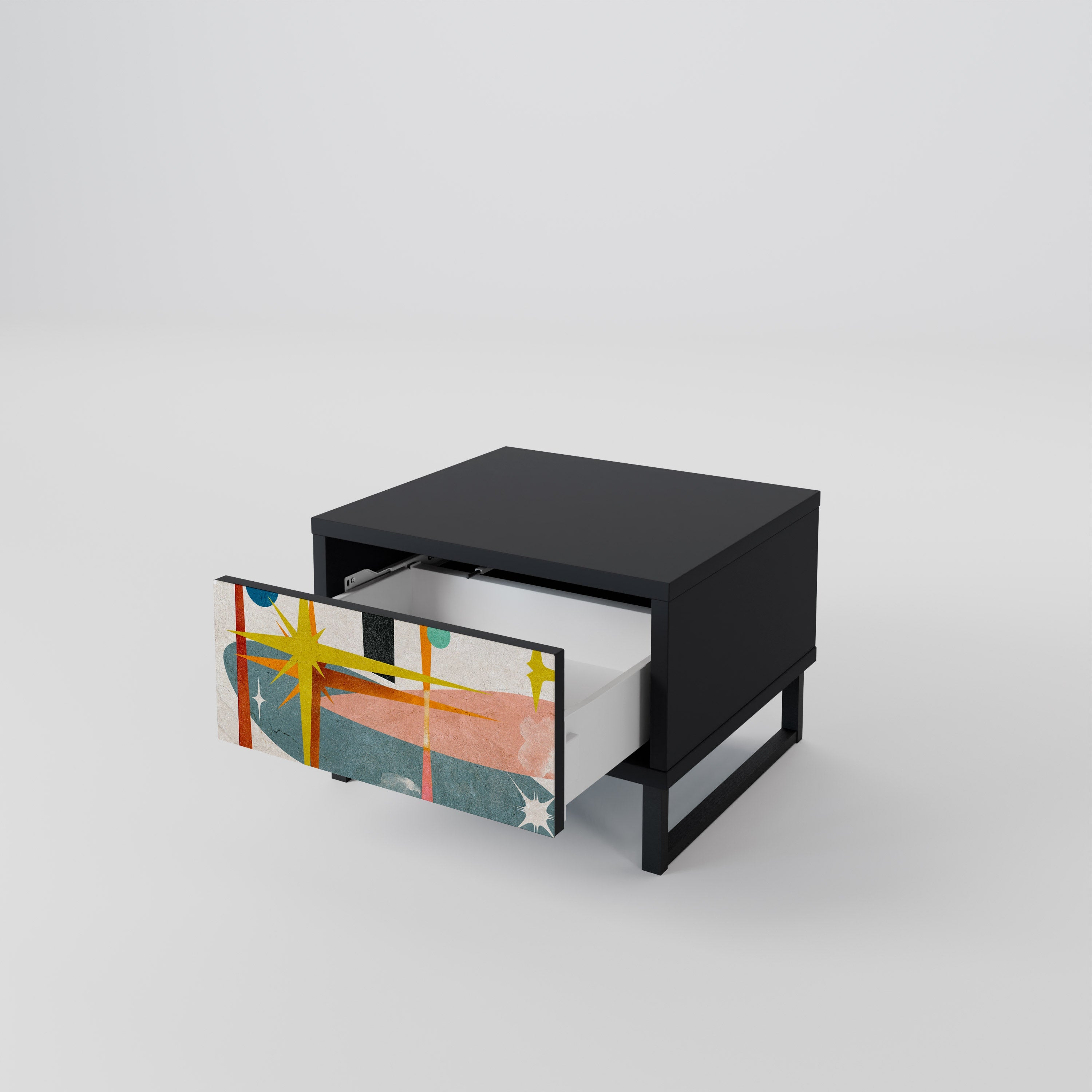 Table de chevet INTERSTELLAR VIBES en finition noire