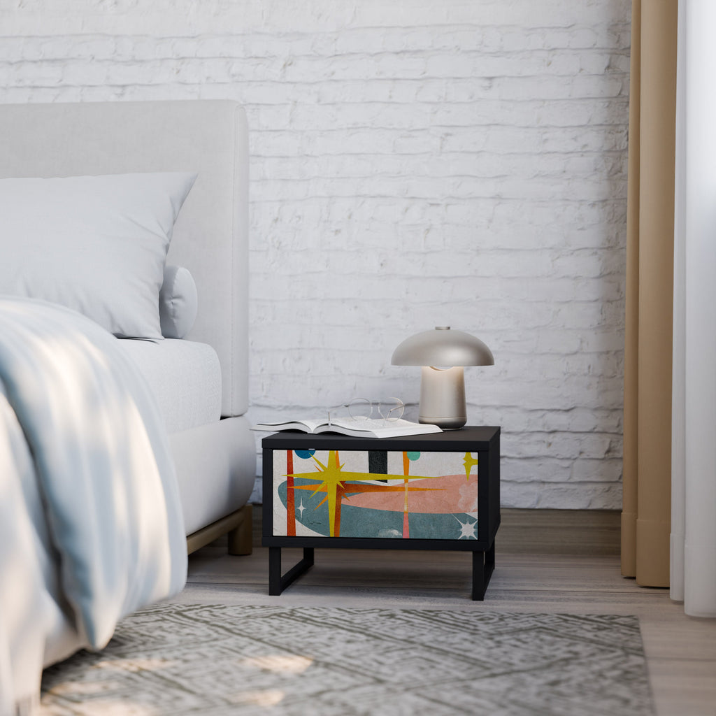 Table de chevet INTERSTELLAR VIBES en finition noire