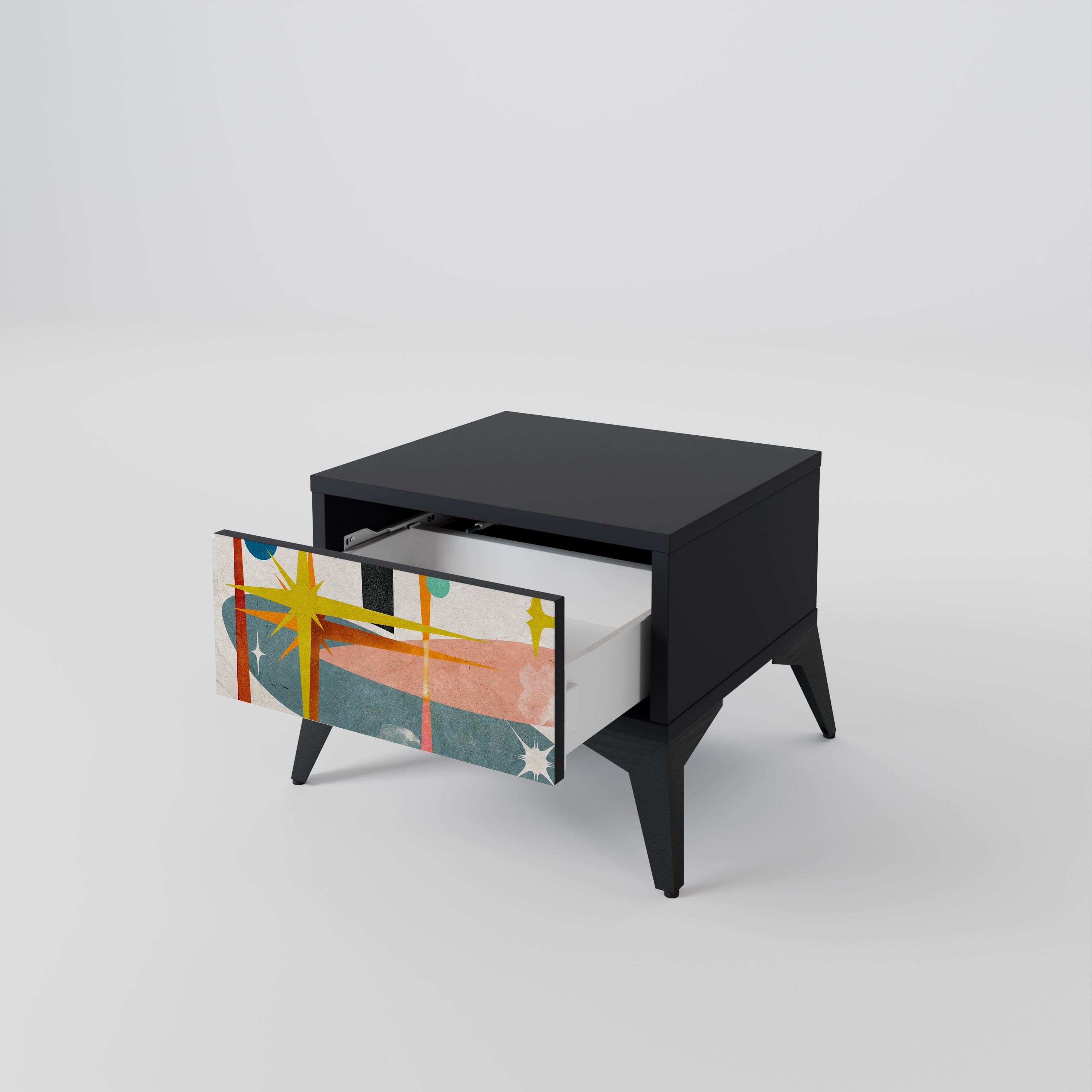 Table de chevet INTERSTELLAR VIBES en finition noire