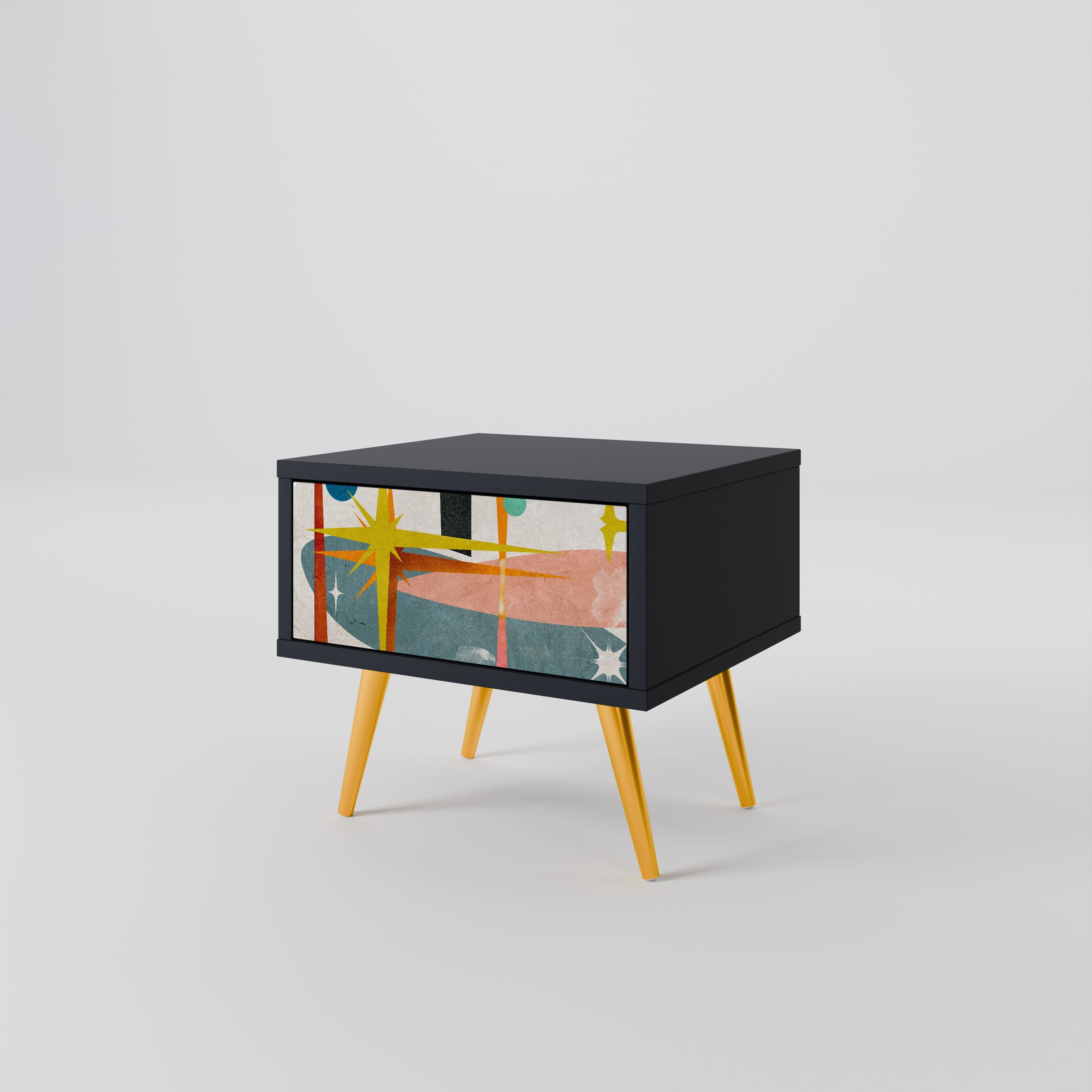 Table de chevet INTERSTELLAR VIBES en finition noire