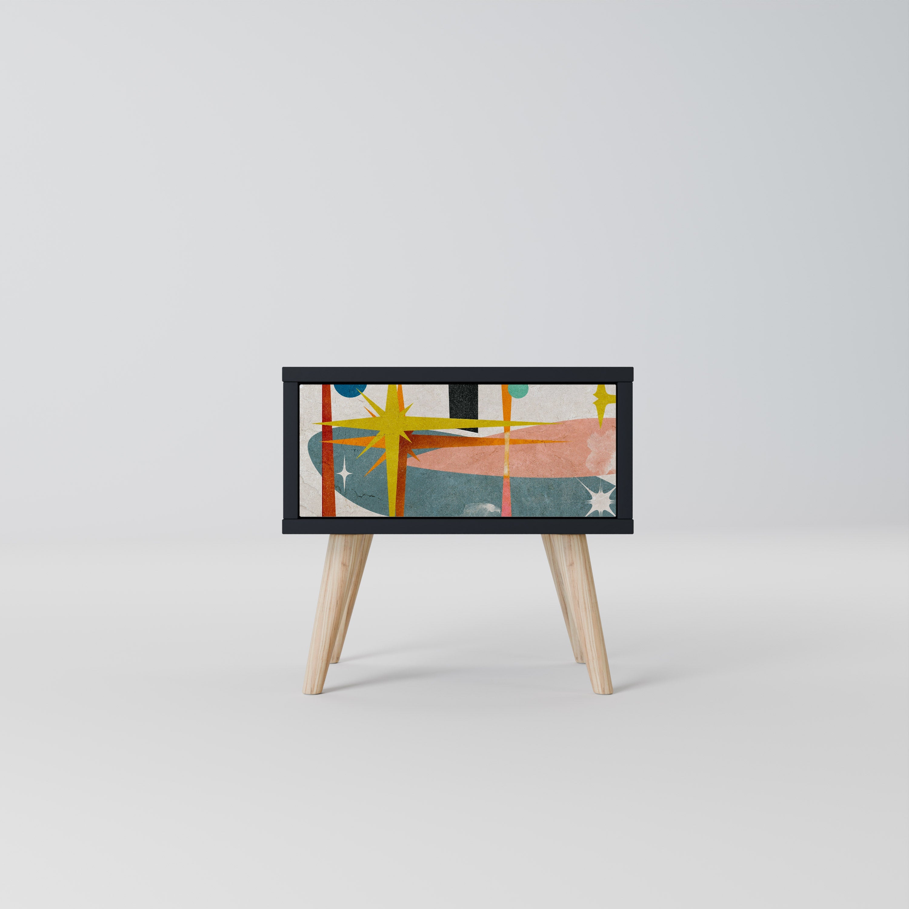 Table de chevet INTERSTELLAR VIBES en finition noire