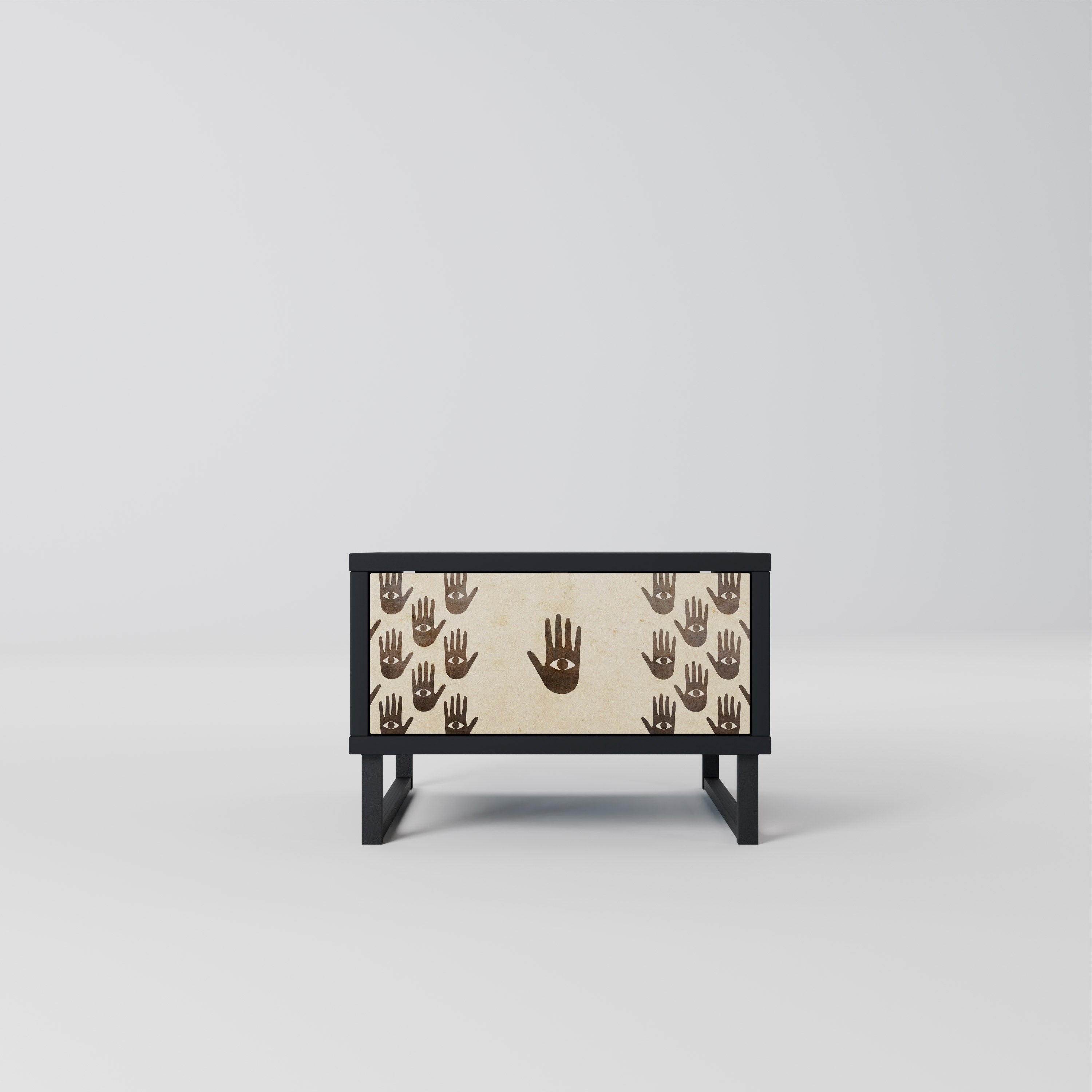 VOIR PLUS Table de chevet en finition noire